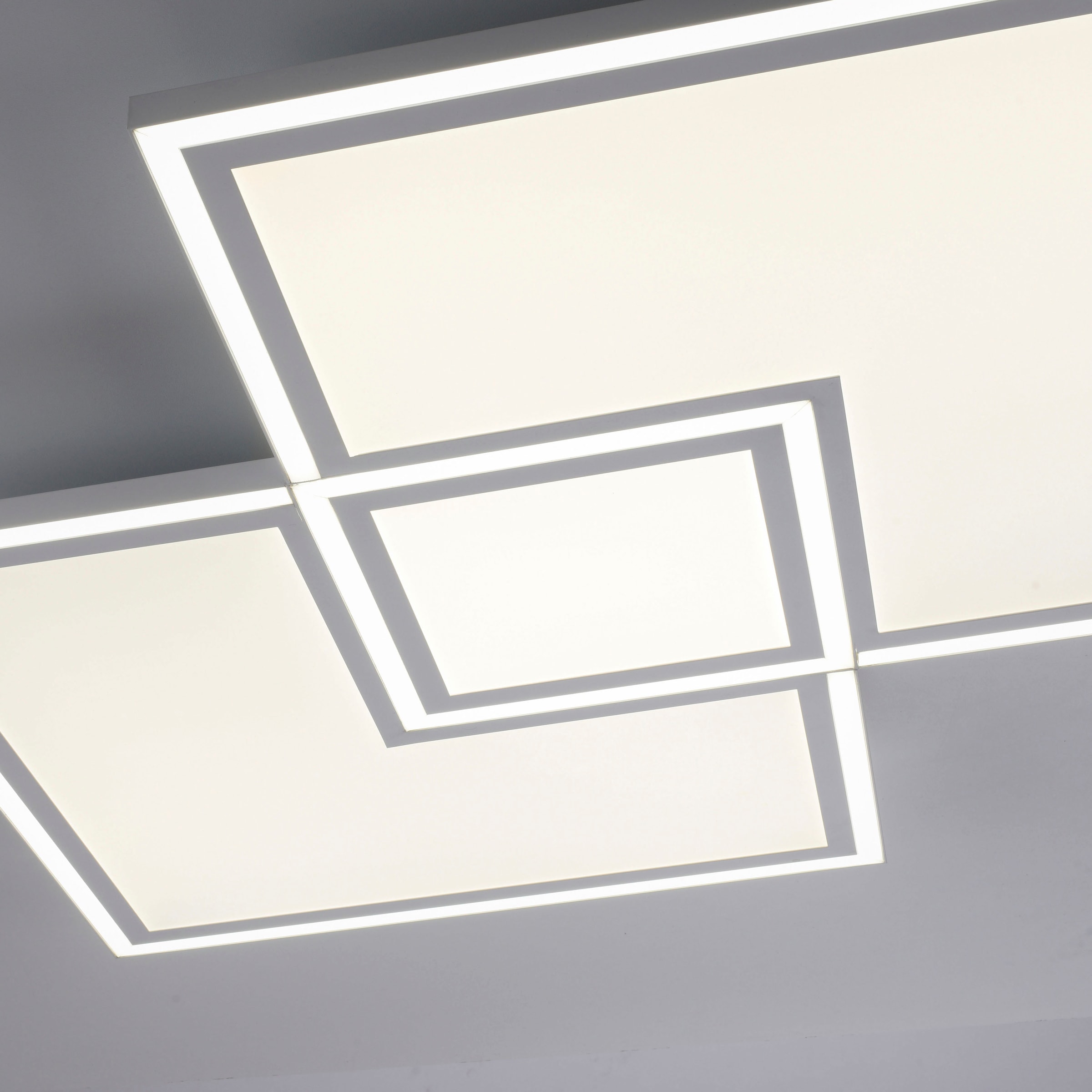 JUST LIGHT LED Panel »EDGING«, 1 flammig, Leuchtmittel LED-Board | LED fest integriert, dimmbar über Fernbedienung,Fernbedienung, Funk inkl.,Serienschalter