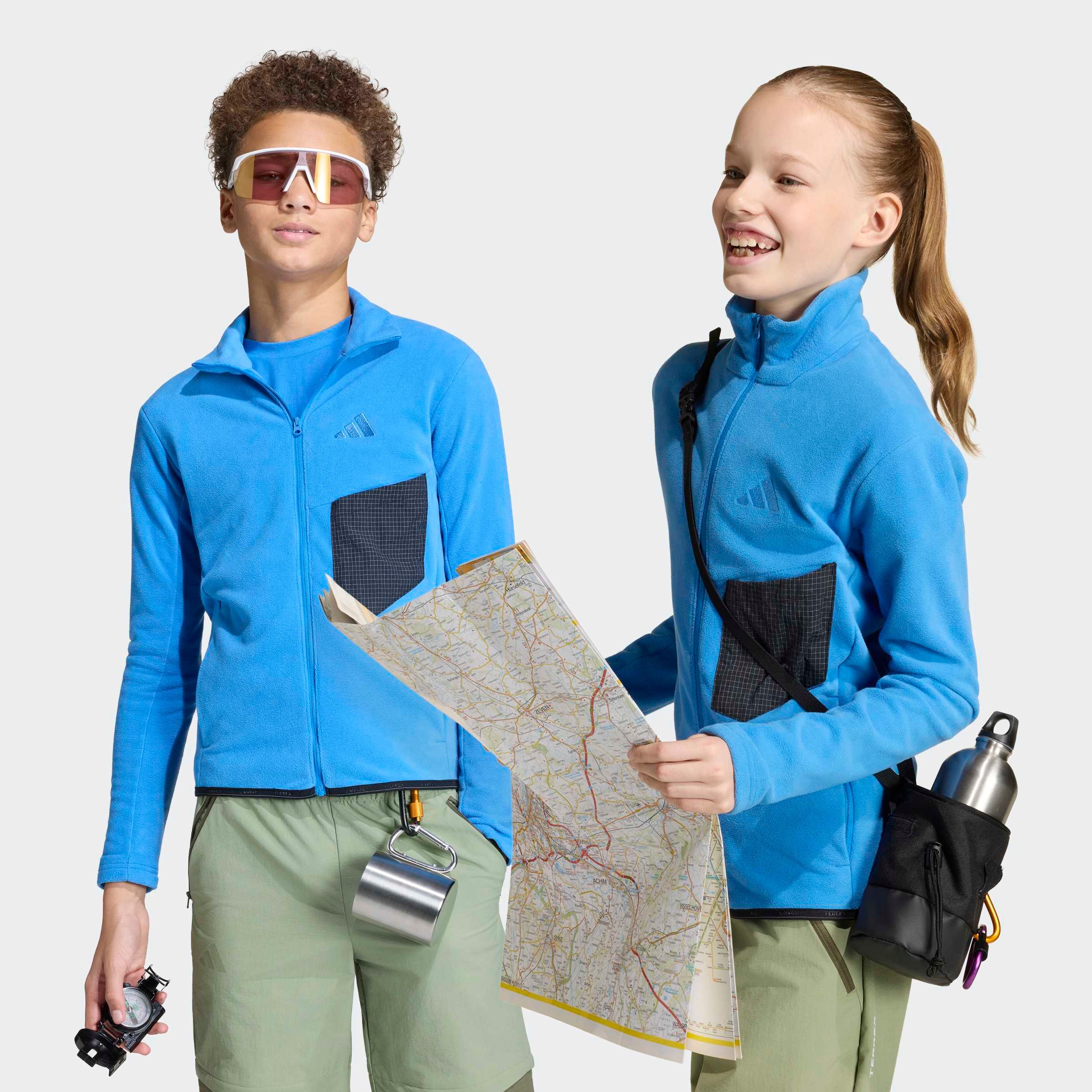 adidas TERREX Fleecejacke »TERREX KIDS MULTI, DURCHGEHENDER REISSVERSCHLUSS« mit Kapuze