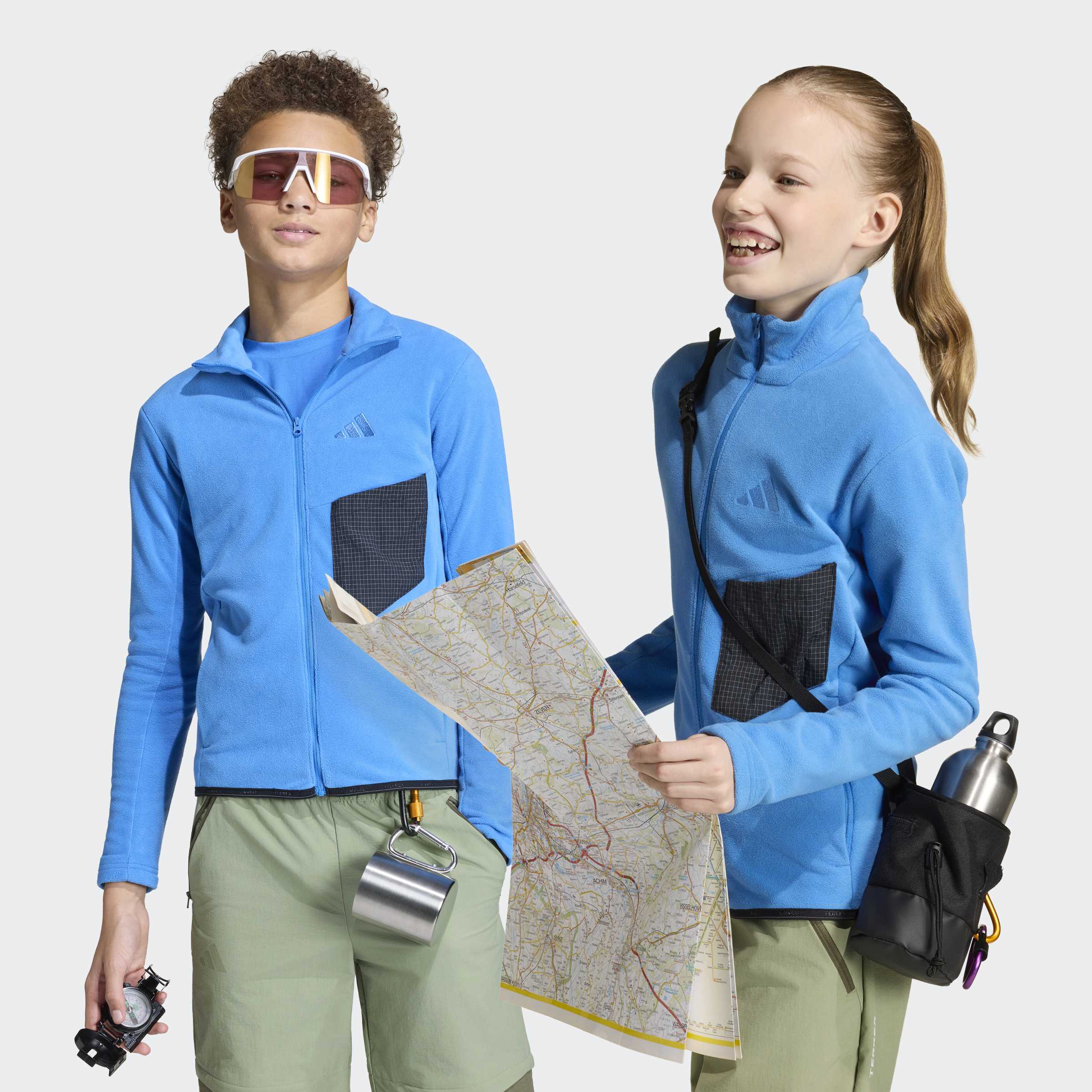 adidas TERREX Fleecejacke "KIDS, DURCHGEHENDER REISSVERSCHLUSS"