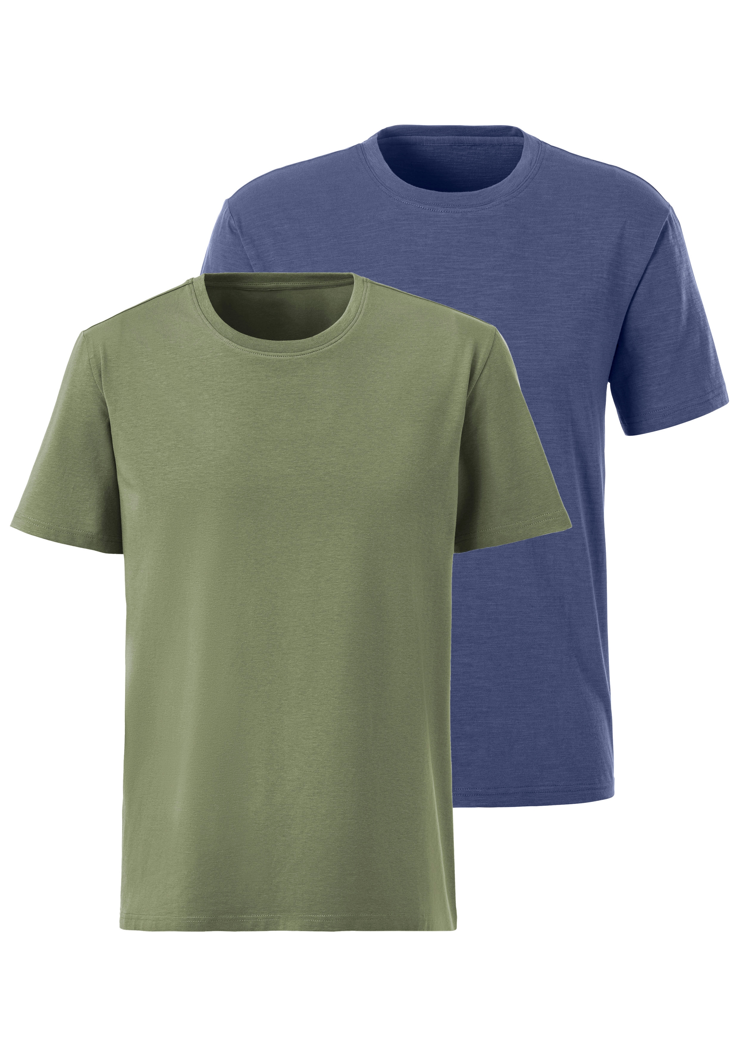 John Devin T-Shirt "mit Slub-Garn Struktur" Packung, 2er-Pack, 2 Stk. aus leichter, strukturierter Baumwollqualität - im 2er-Sparpack