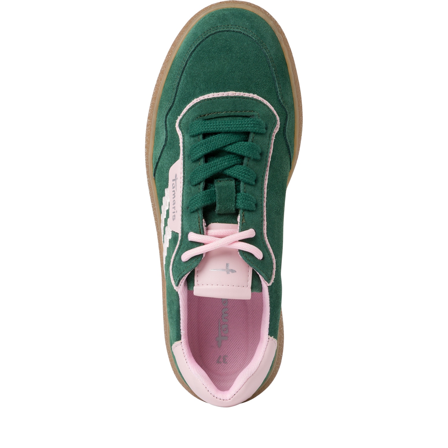 Tamaris Plateausneaker, Freizeitschuh, Halbschuh, Schnürschuh mit Kontrastbesatz