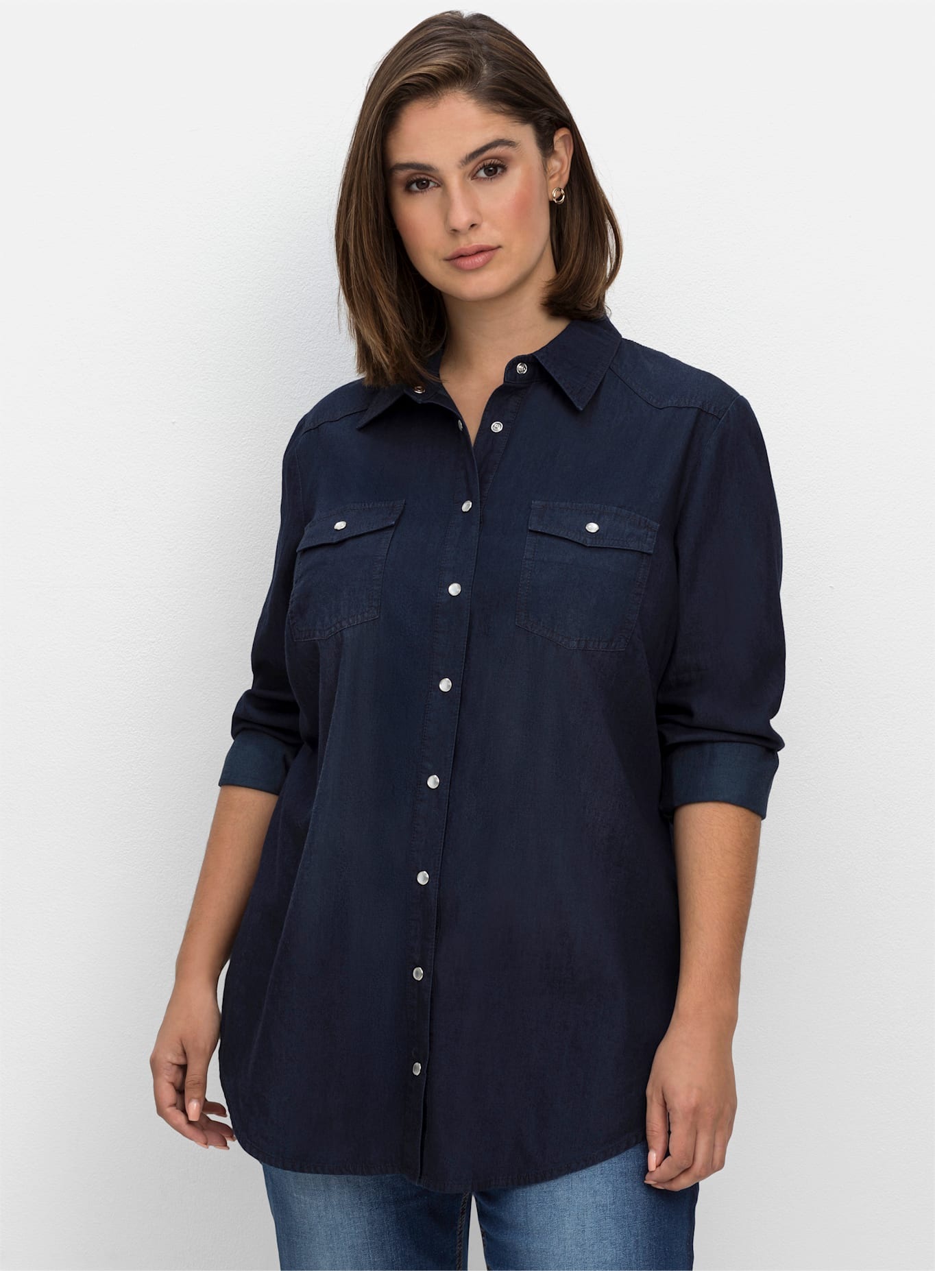 Sheego Jeansbluse