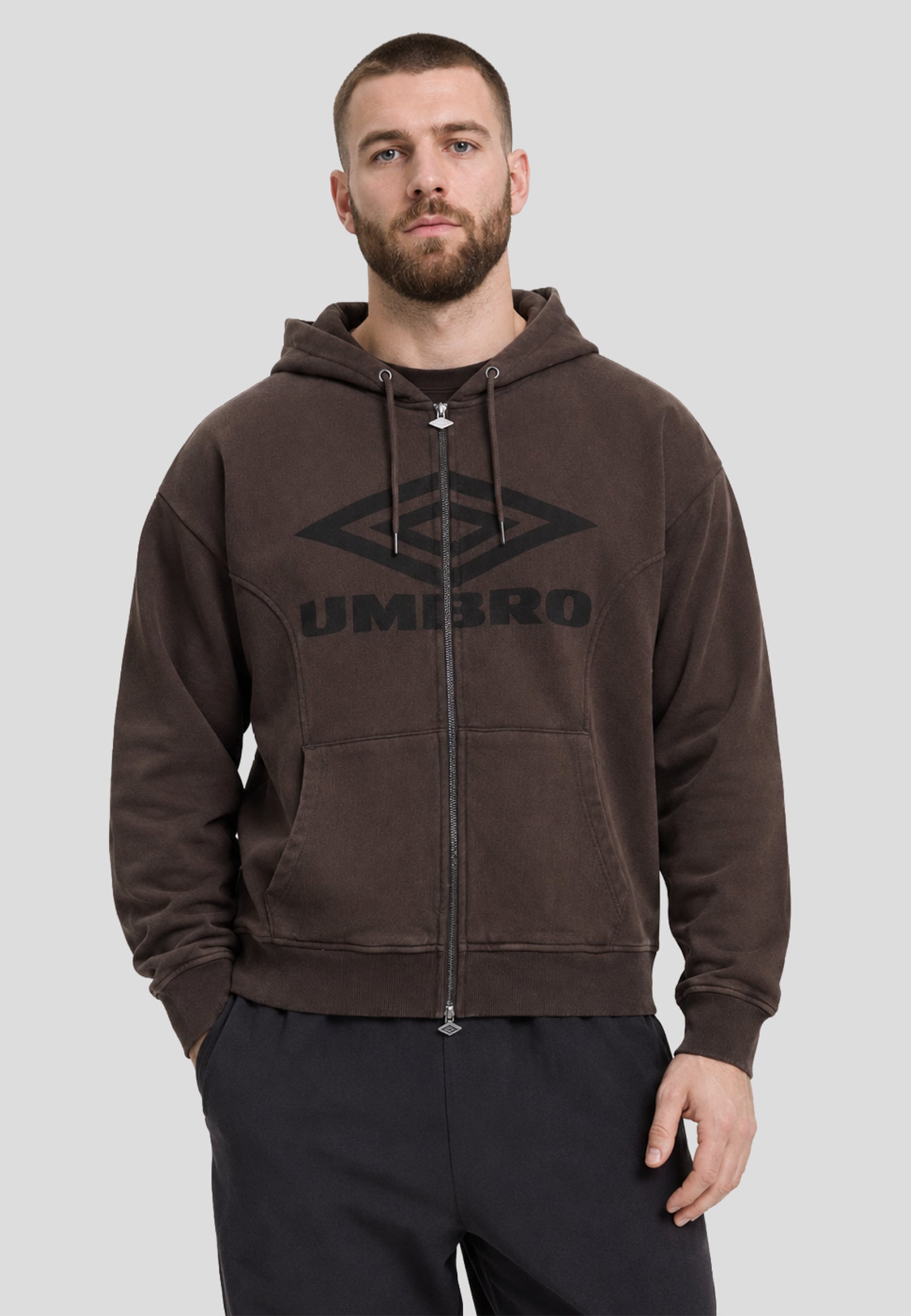 Umbro Rundhalspullover »Umbro WASHED ZIP THROUGH HOODIE« 1