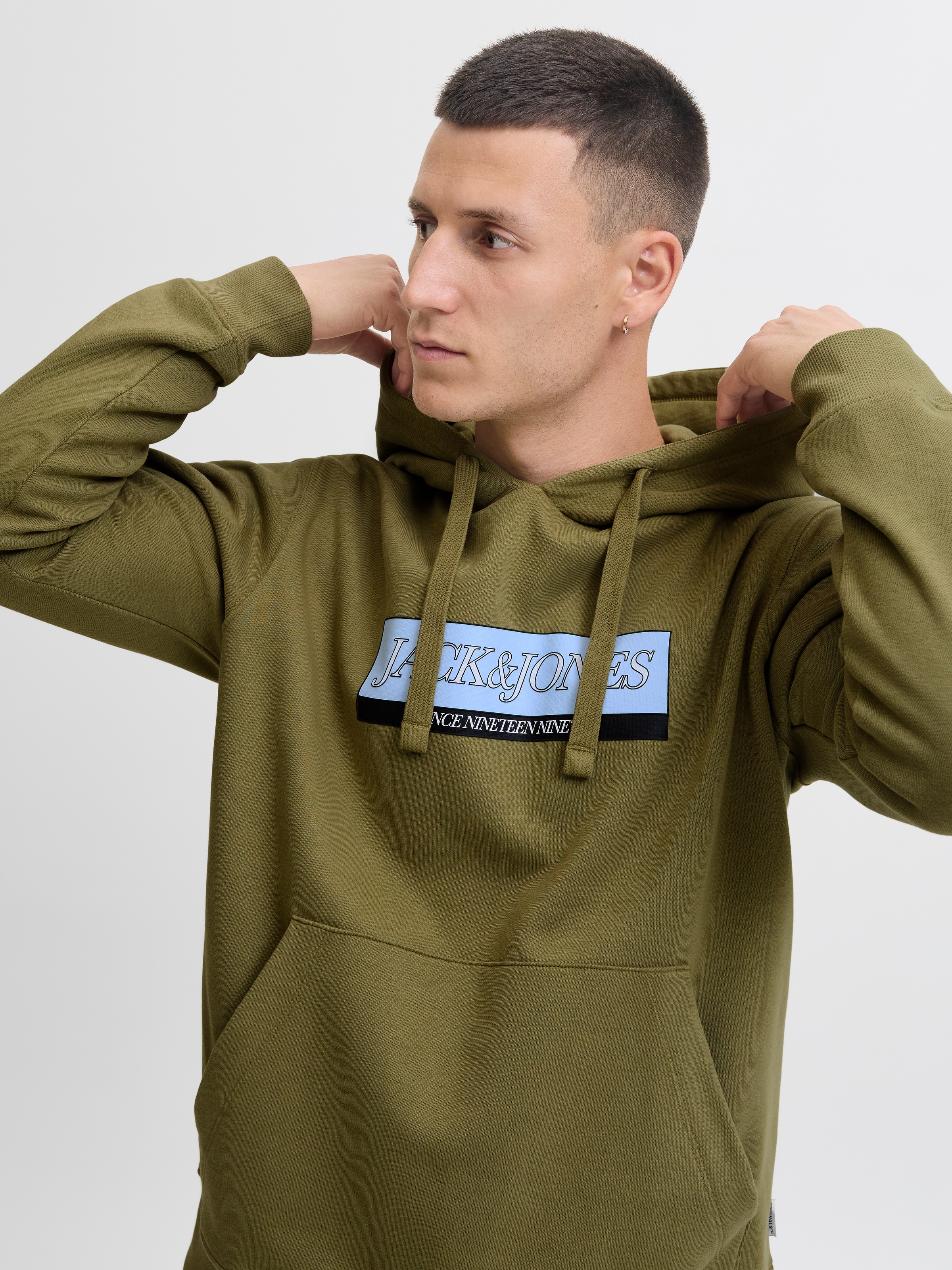 Jack & Jones Kapuzensweatshirt "JORINWOOD BLOCK BRANDING SWEAT HOOD" günstig online kaufen