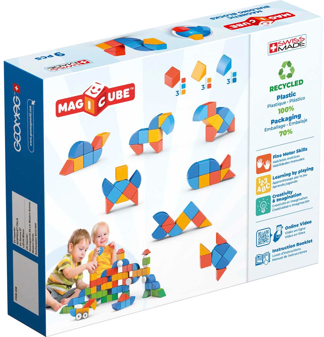 Geomag™ Magnetspielbausteine »GEOMAG™ Magicube Shapes Animals«, (9 St.), Made in Europe