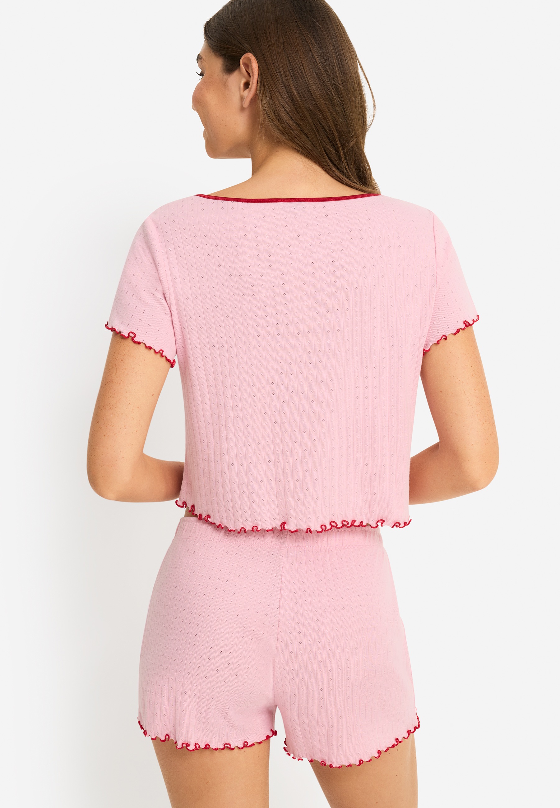 LSCN by LASCANA Shorty 2 tlg. Mit Schleifen zum binden günstig online kaufen