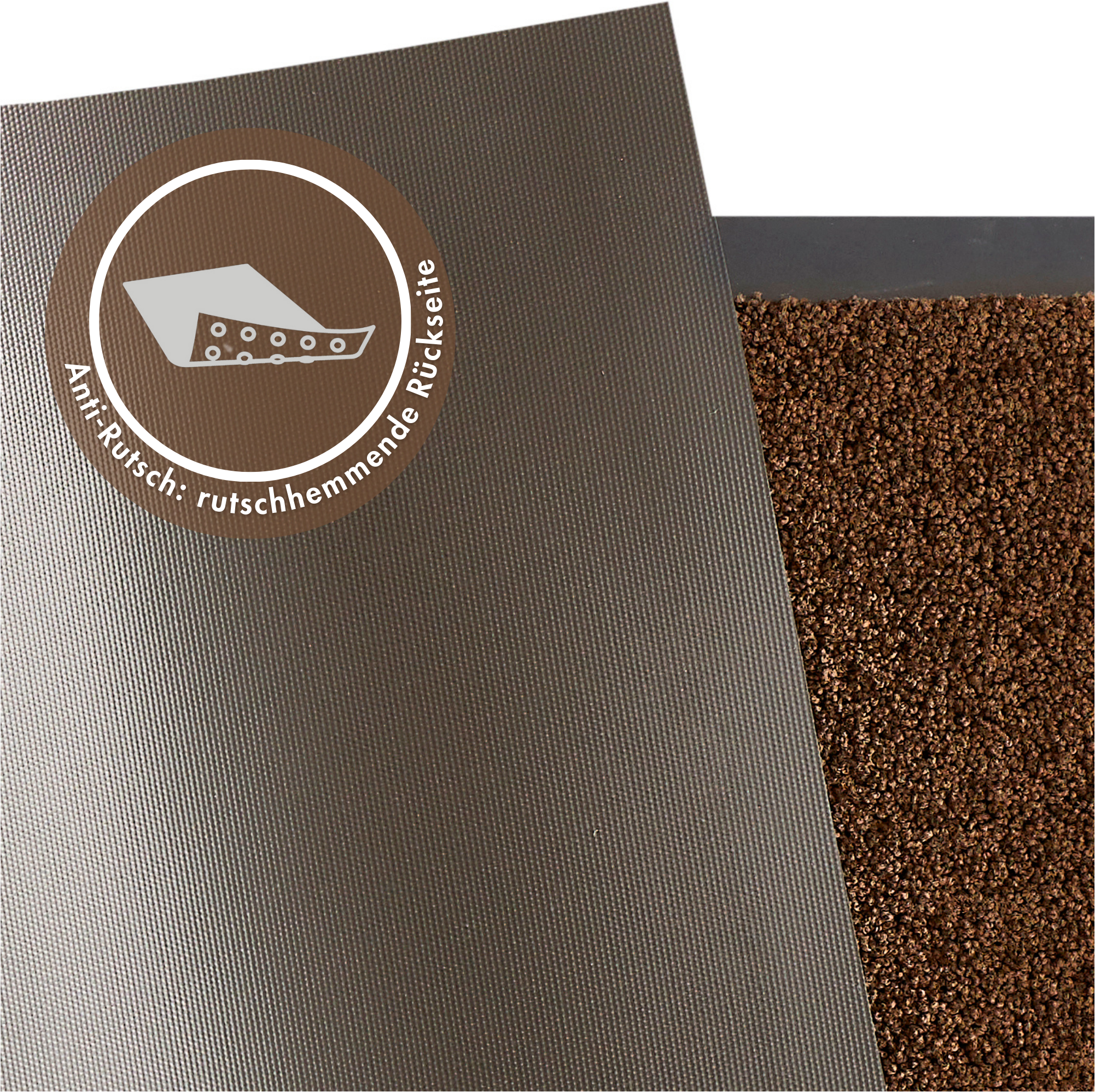 Fußmatte OTTO HOME "Emil, Made in Netherlands", braun, B:90cm H:6mm L:150cm, Polyamid, Teppiche, Fußmatte, Schmutzfangmatte, Uni Farben, rutschhemmend, waschbar (Handwäsche) 3
