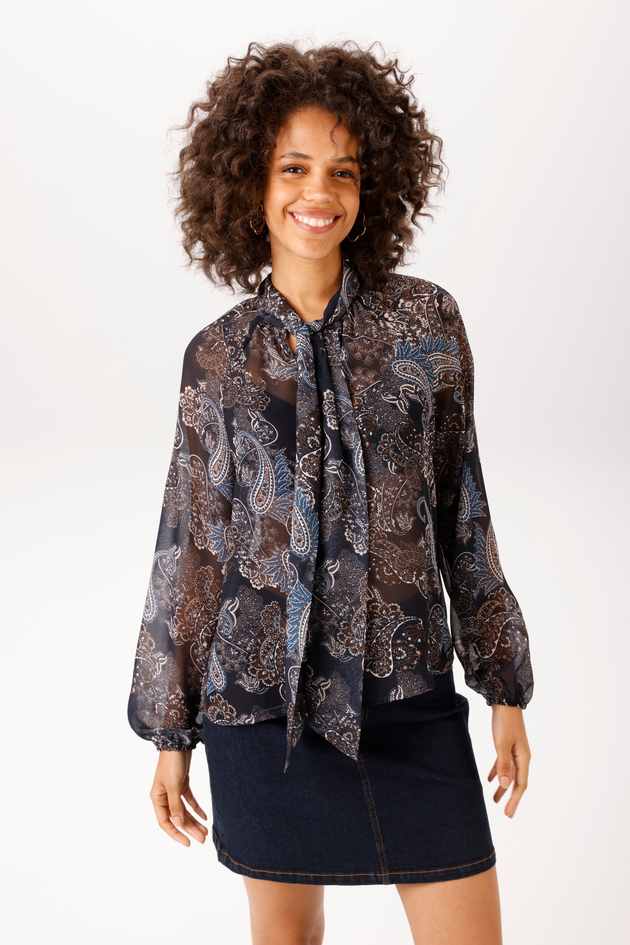 Aniston CASUAL Schlupfbluse im trendfarbenen Paisley-Muster - NEUE KOLLEKTION