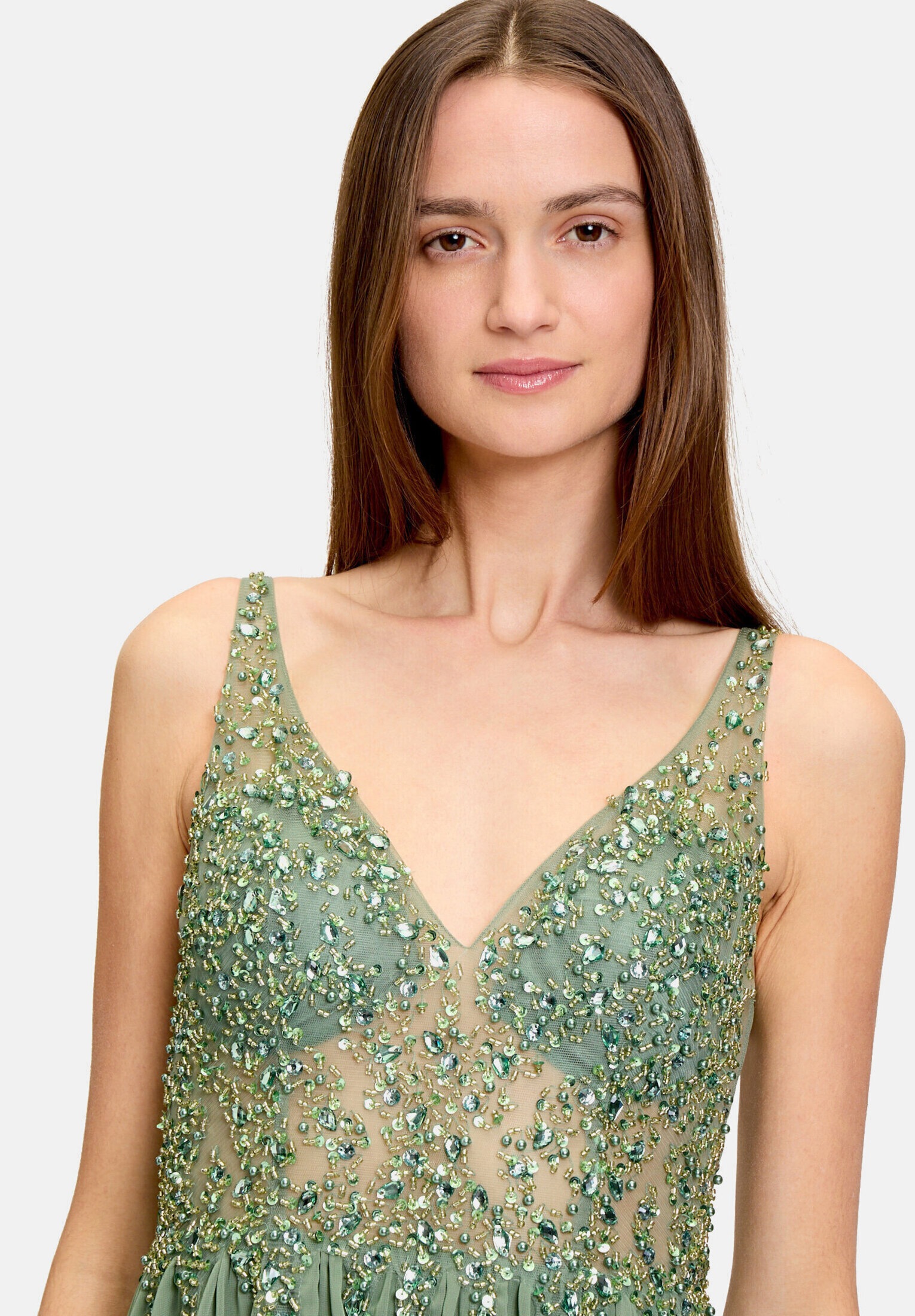 Vera Mont Abendkleid »Damen mit Stickerei« Ohne Tasche Glitzersteine