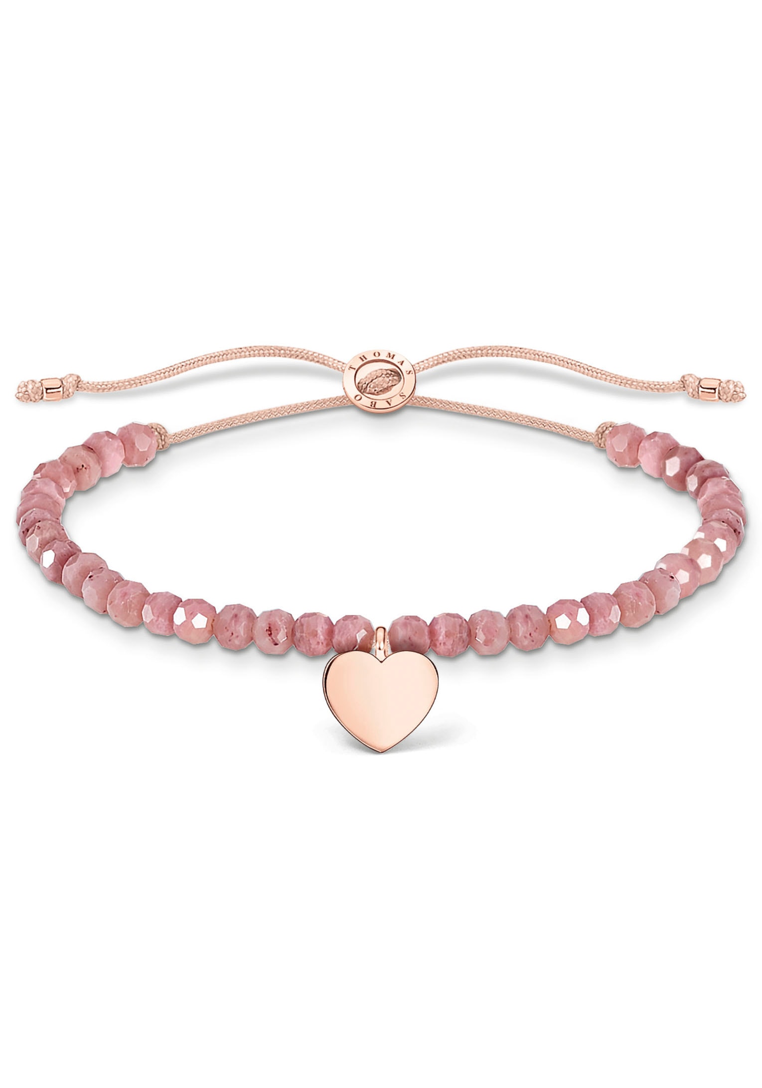 Armband »rosa Perlen mit Herz, roségold, A1985-813-9-L20V, A1985-893-9-L20V«, mit...