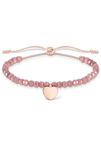 Armband »rosa Perlen mit Herz, roségold, A1985-813-9-L20V, A1985-893-9-L20V«