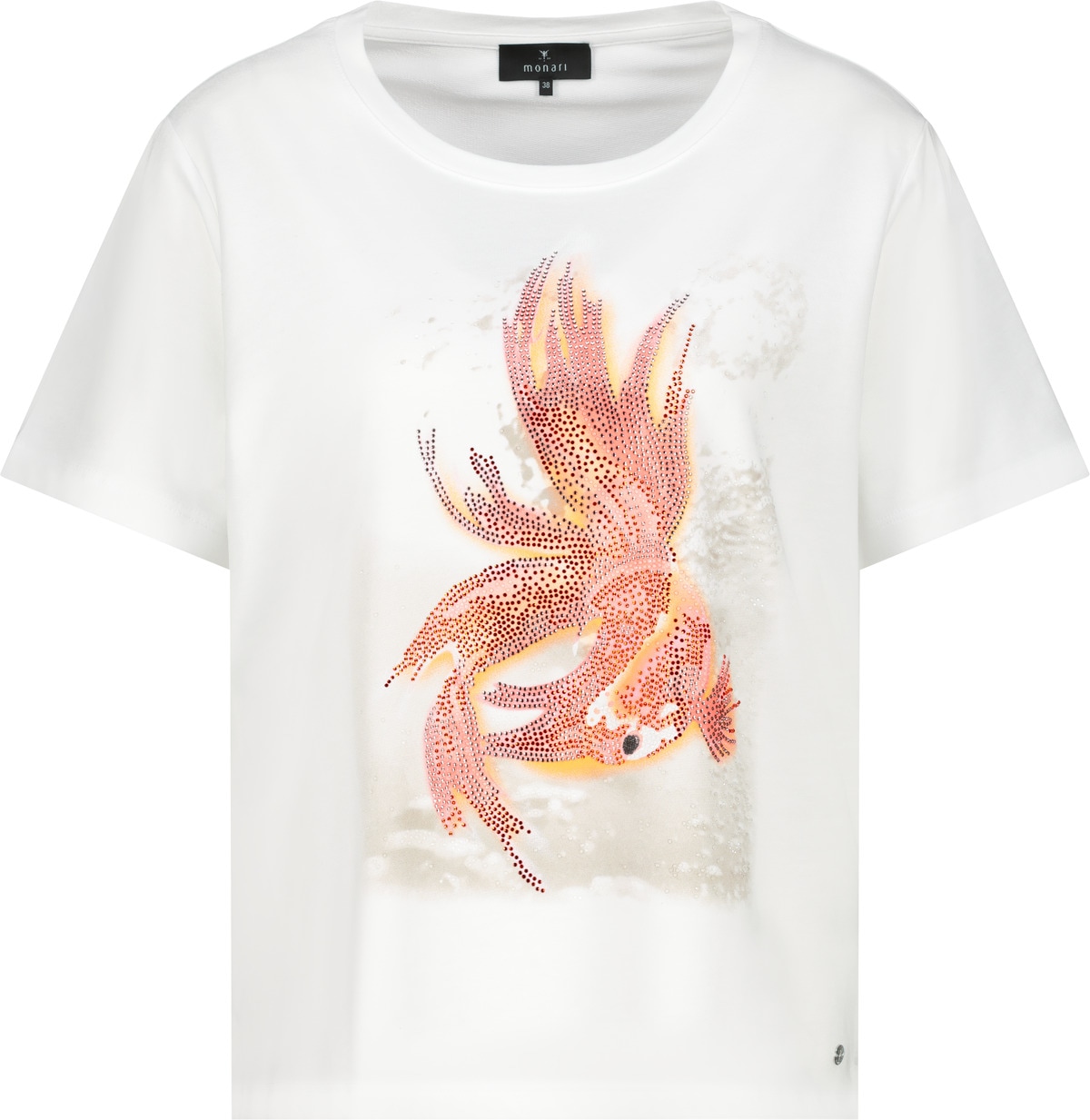 Monari T-Shirt »Shirt Schmuck Goldfisch«, Mit Rundhalsausschnitt