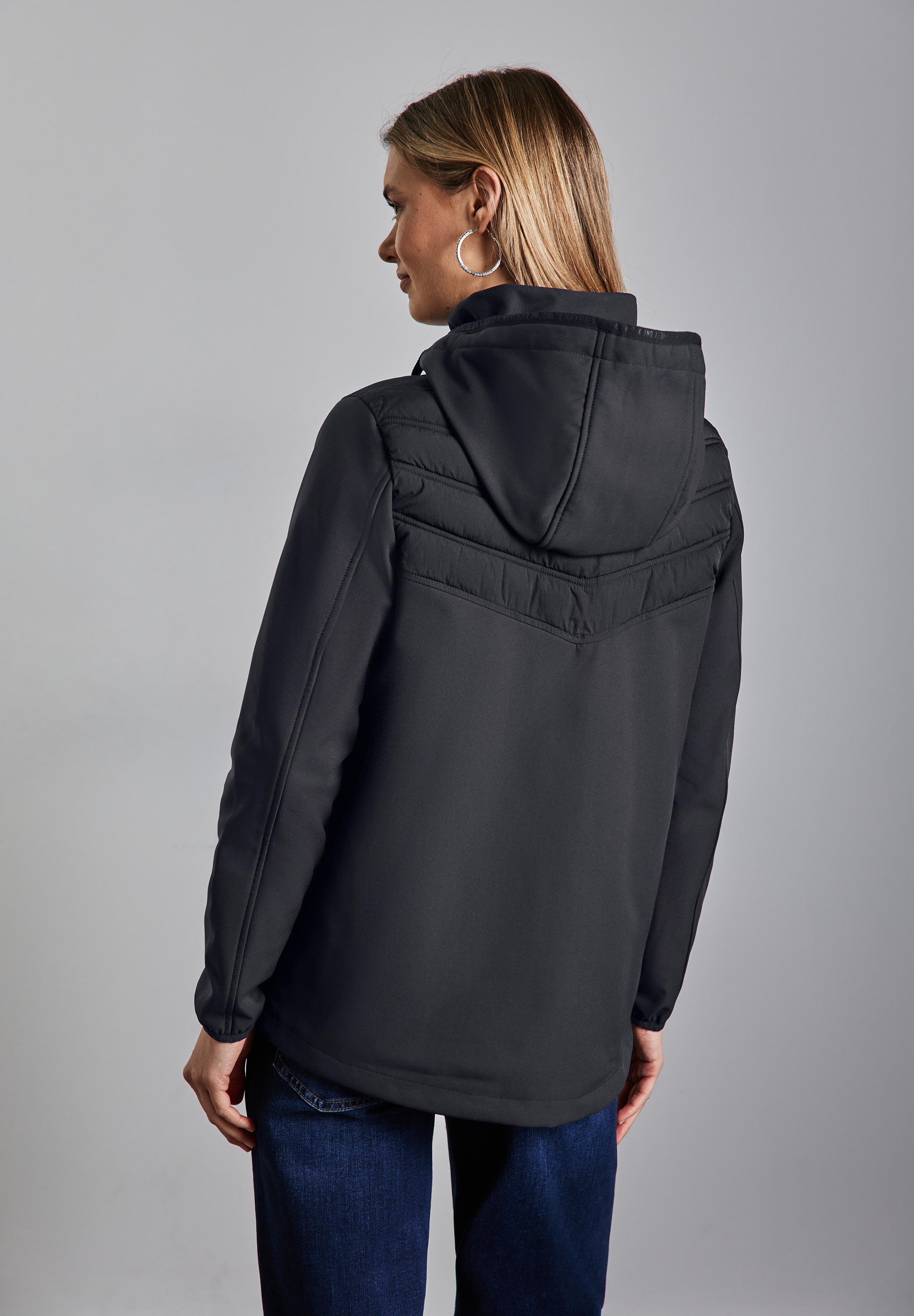 STREET ONE Steppjacke, mit Kapuze, mit Kapuze mit Tunnelzugband
