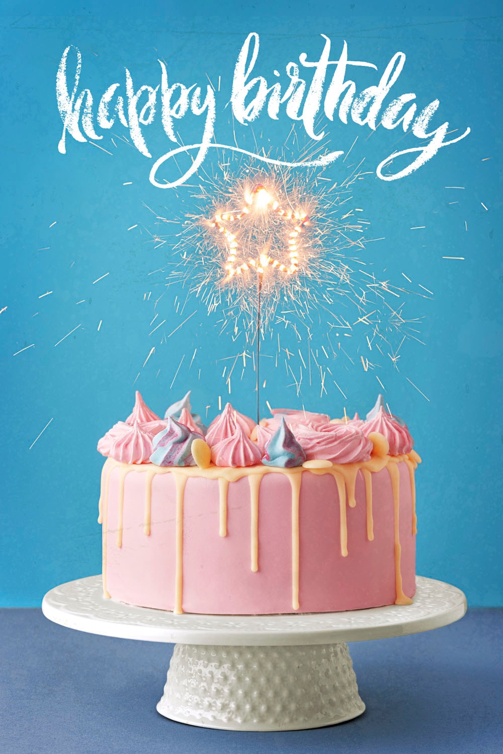 queence Metallbild »Birthday Cake«, Schriftzüge-Schriftzug-Essen, (1 St.), Stahlschilder