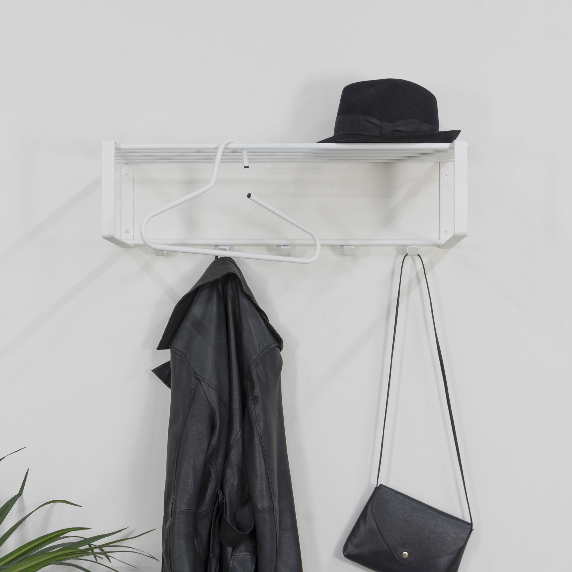 Thumbnail - Spinder Design Garderobenleiste "REX", (1 St.), Wandgarderobe aus Stahl mit Hutablage und 5 bzw. 7 Haken