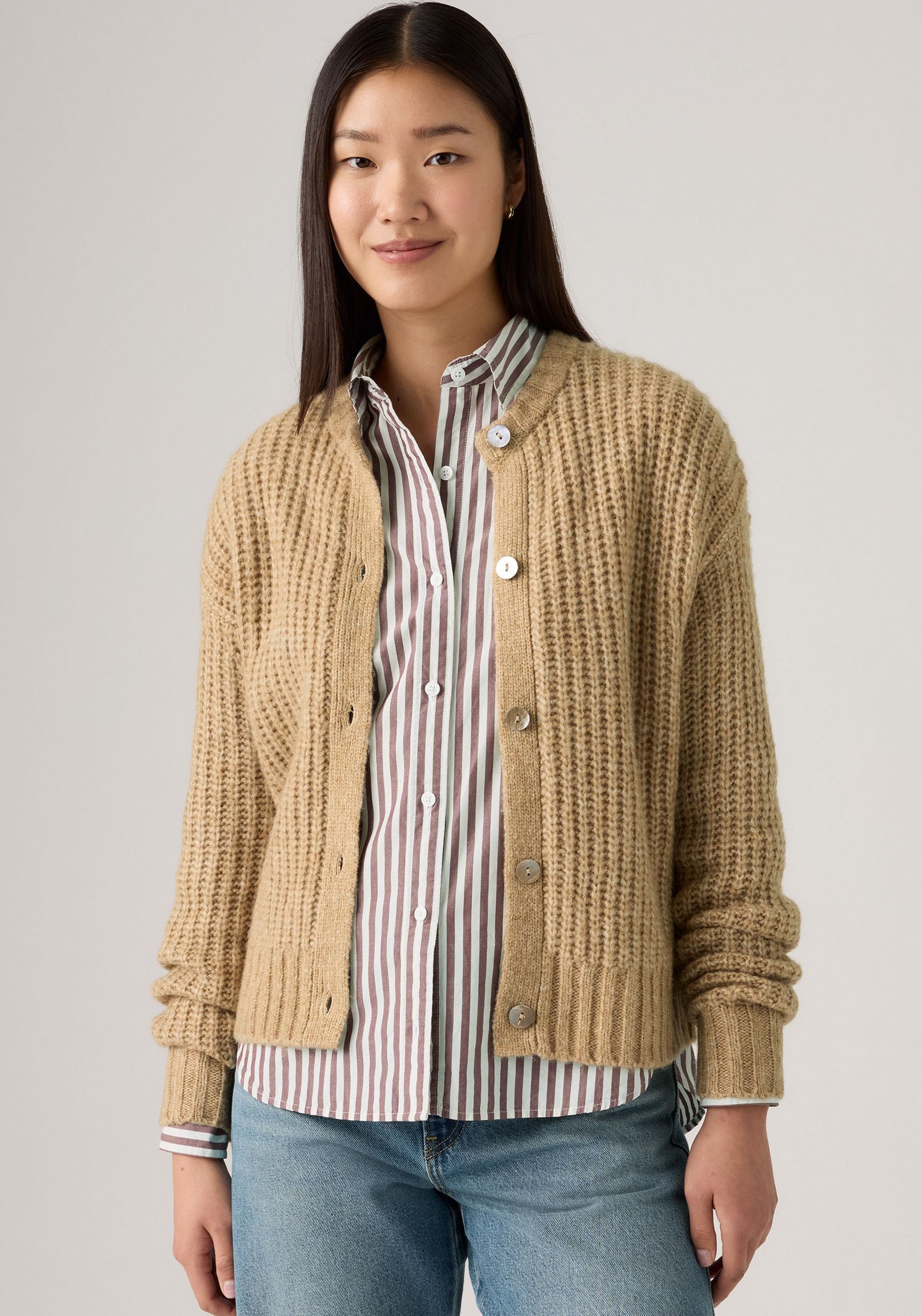 Levis Strickjacke, Wärmender, pflegeleichter Materialmix günstig online kaufen