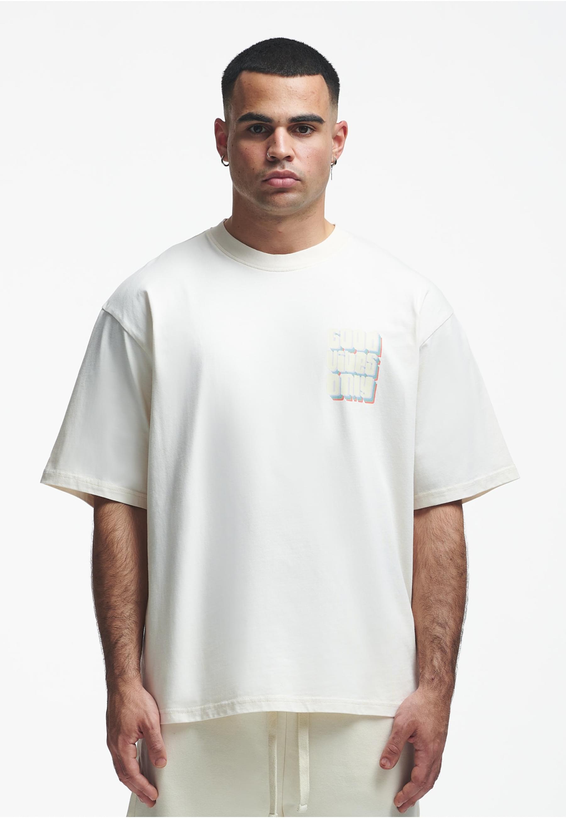 2Y Studios T-Shirt »2Y Studios Herren 2Y Good Vibes Only Oversize Tee«, (1 tlg.)