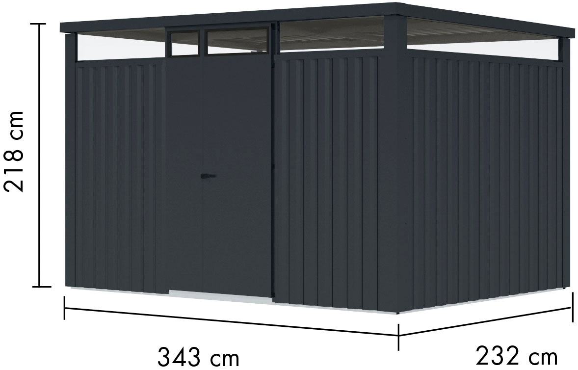 Karibu Gartenhaus »Metall mit Lichtband aus Kunststoff, Østen 3«, in verschiedenen Farben