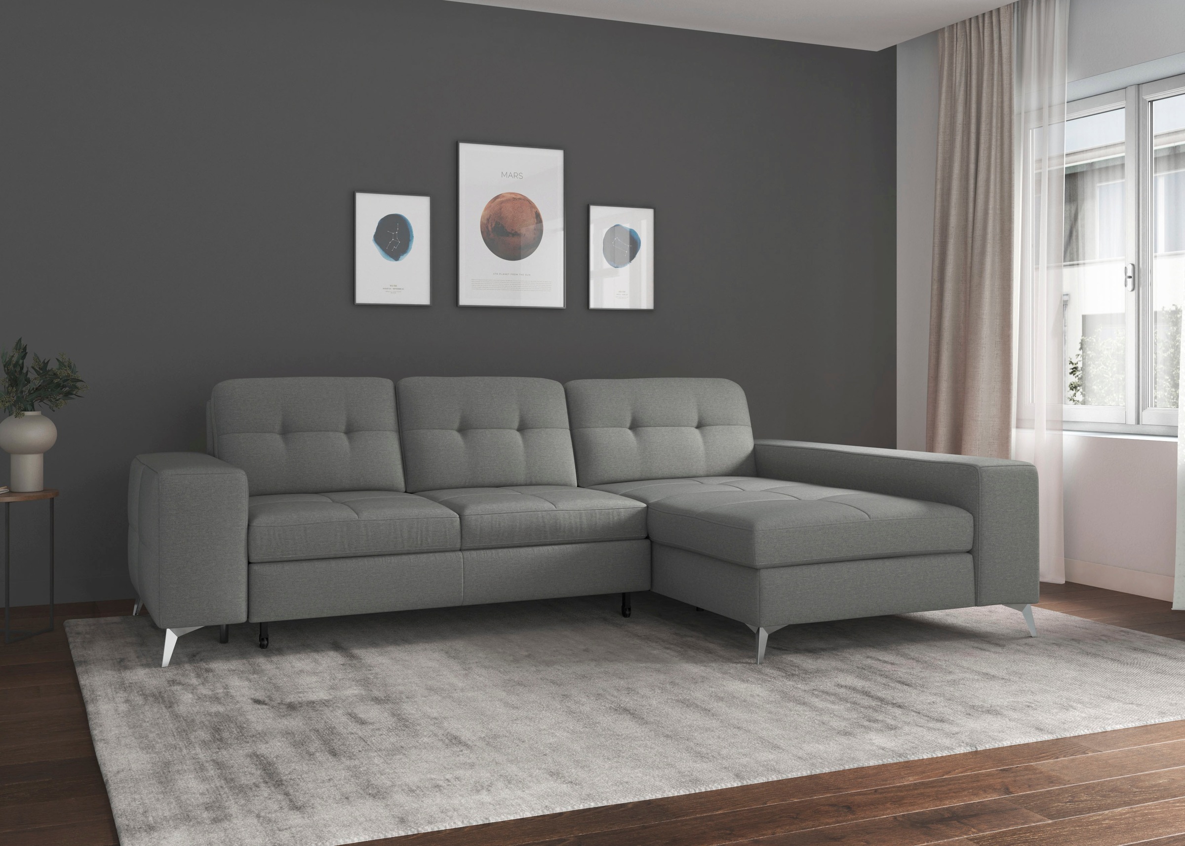 sit&more Ecksofa "Baviene L-Form", inklusive Sitztiefenverstellung und Fede günstig online kaufen