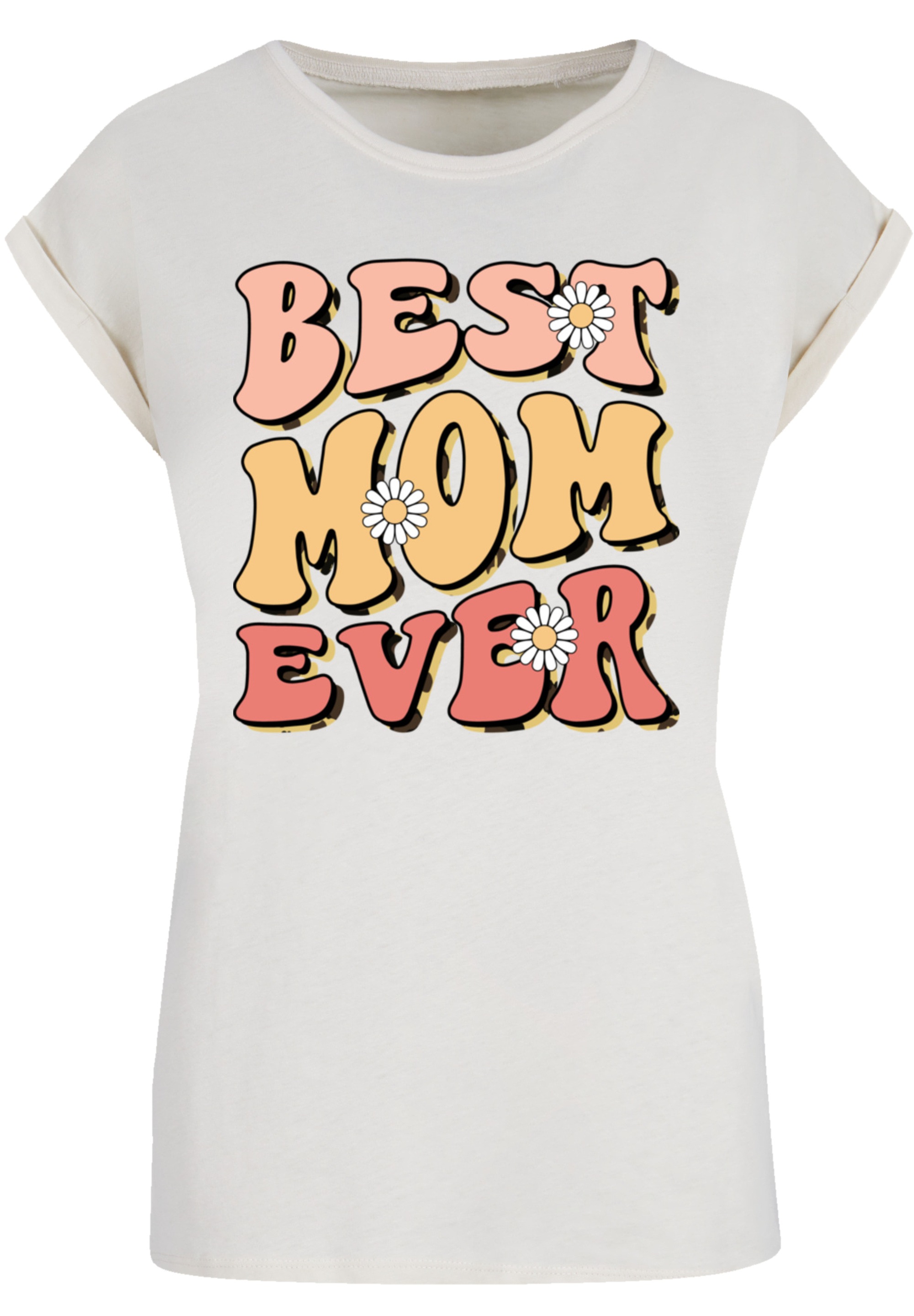 F4NT4STIC T-Shirt »Muttertag best mom ever Retro Blumenmuster«, Premium Qualität