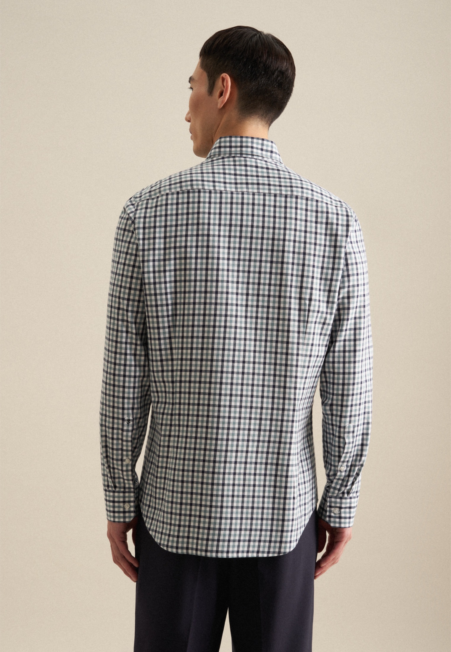 seidensticker Flanellhemd "Shaped", Shaped Langarm Button-Down-Kragen Karo günstig online kaufen
