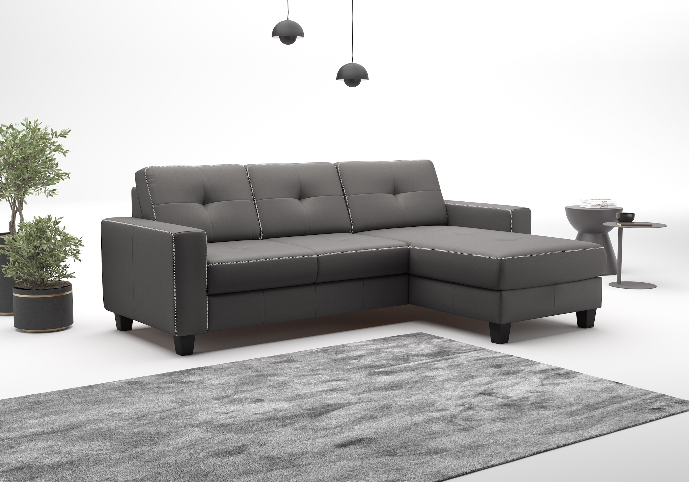 OTTO home Ecksofa "Varese" wahlweise mit Schlaffunktion und Bettkasten