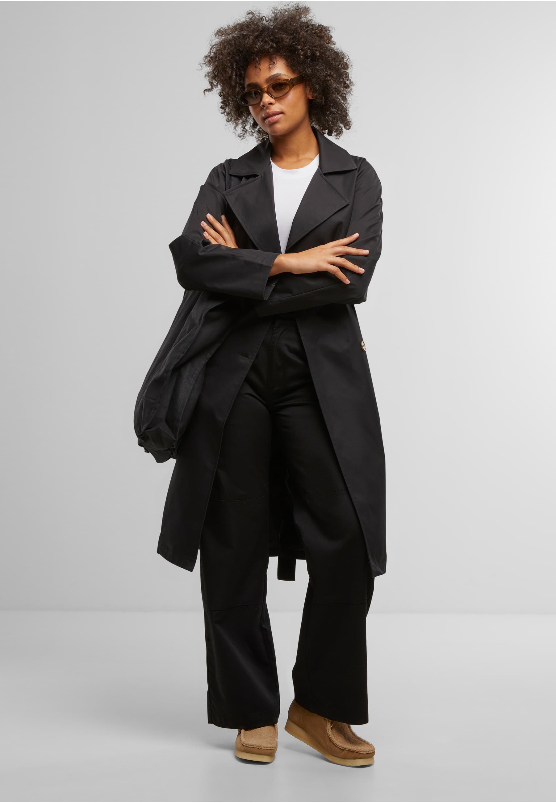 URBAN CLASSICS Winterjacke »Urban Classics Ladies Trenchcoat«, (1 St.), ohne Kapuze