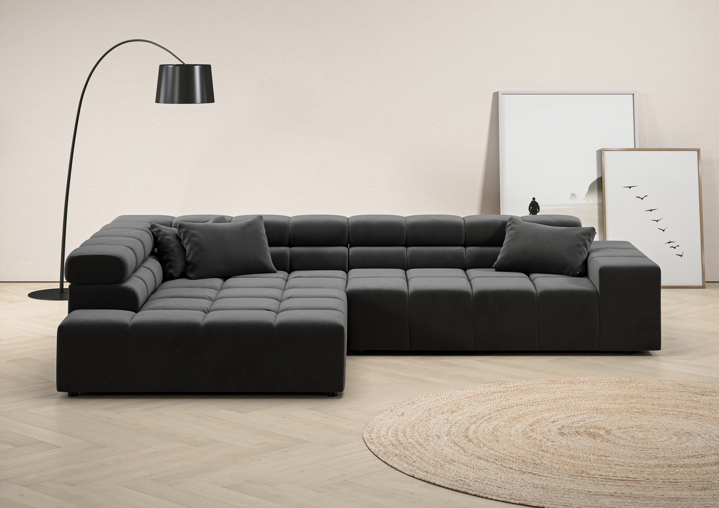 INOSIGN Ecksofa "Ancona incl. Kopfteilverstellung, Breite 319cm, L-Form", w günstig online kaufen