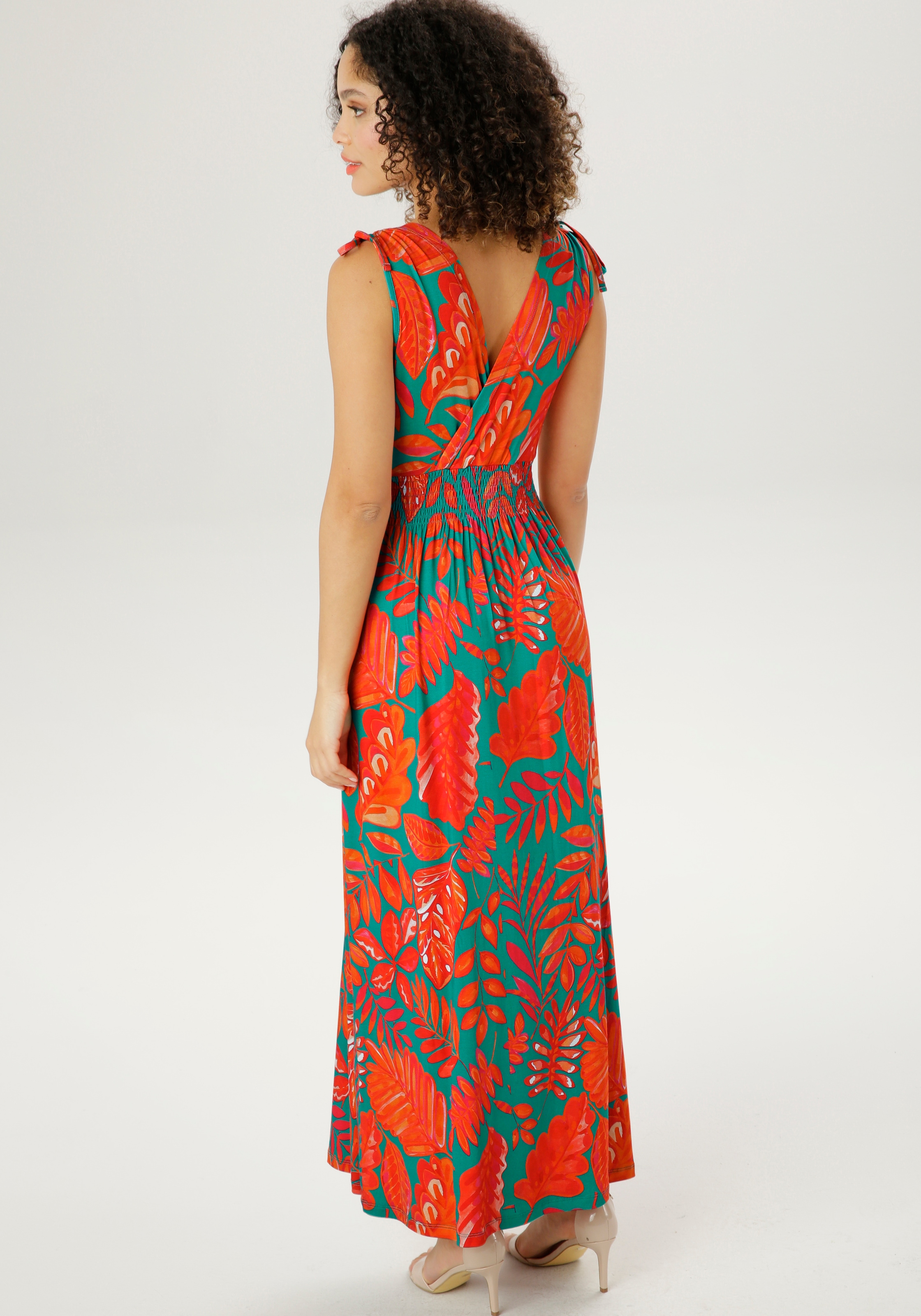 Aniston SELECTED Sommerkleid, BAUR zum bestellen breiten mit Trägern | Raffen
