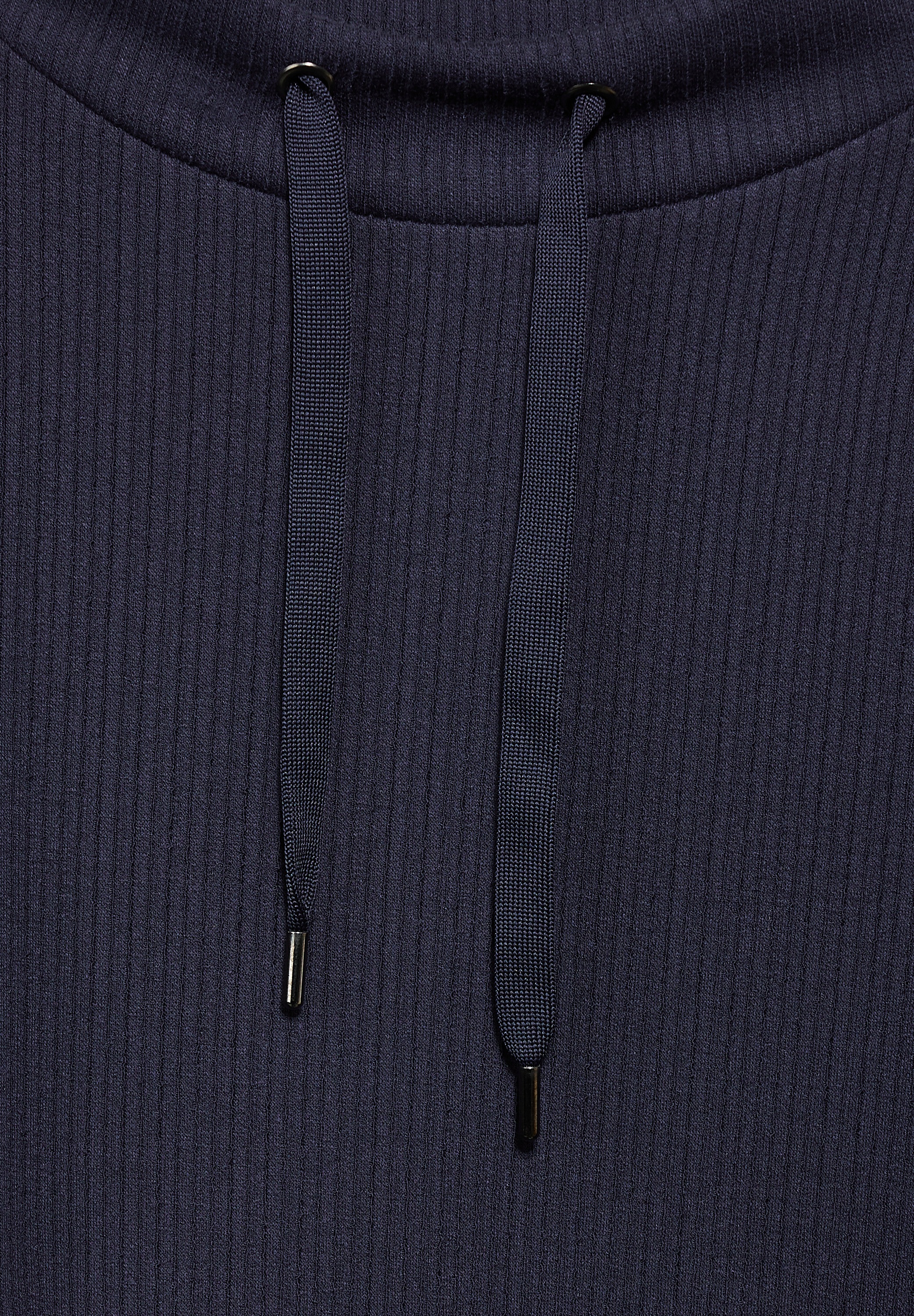 STREET ONE Langarmshirt, mit Tunnelzugband am Kragen