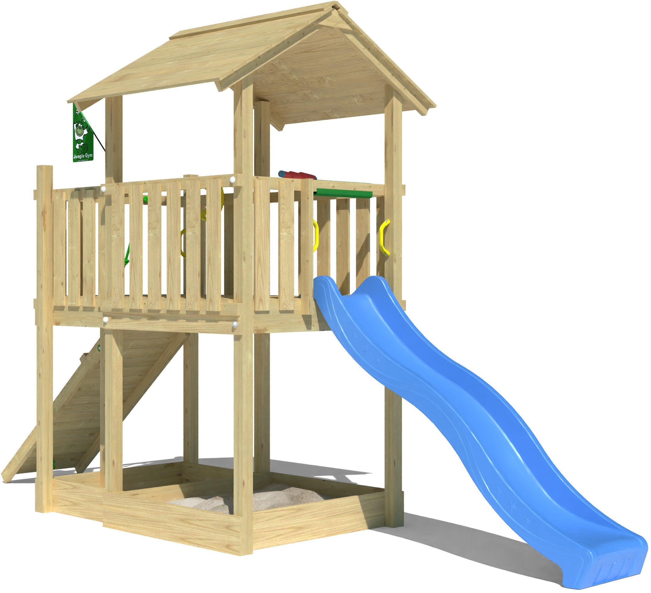 Jungle Gym Spielturm »Drift«, (Set), Spielanlage inklusive Rutsche mit Wasseranschluss