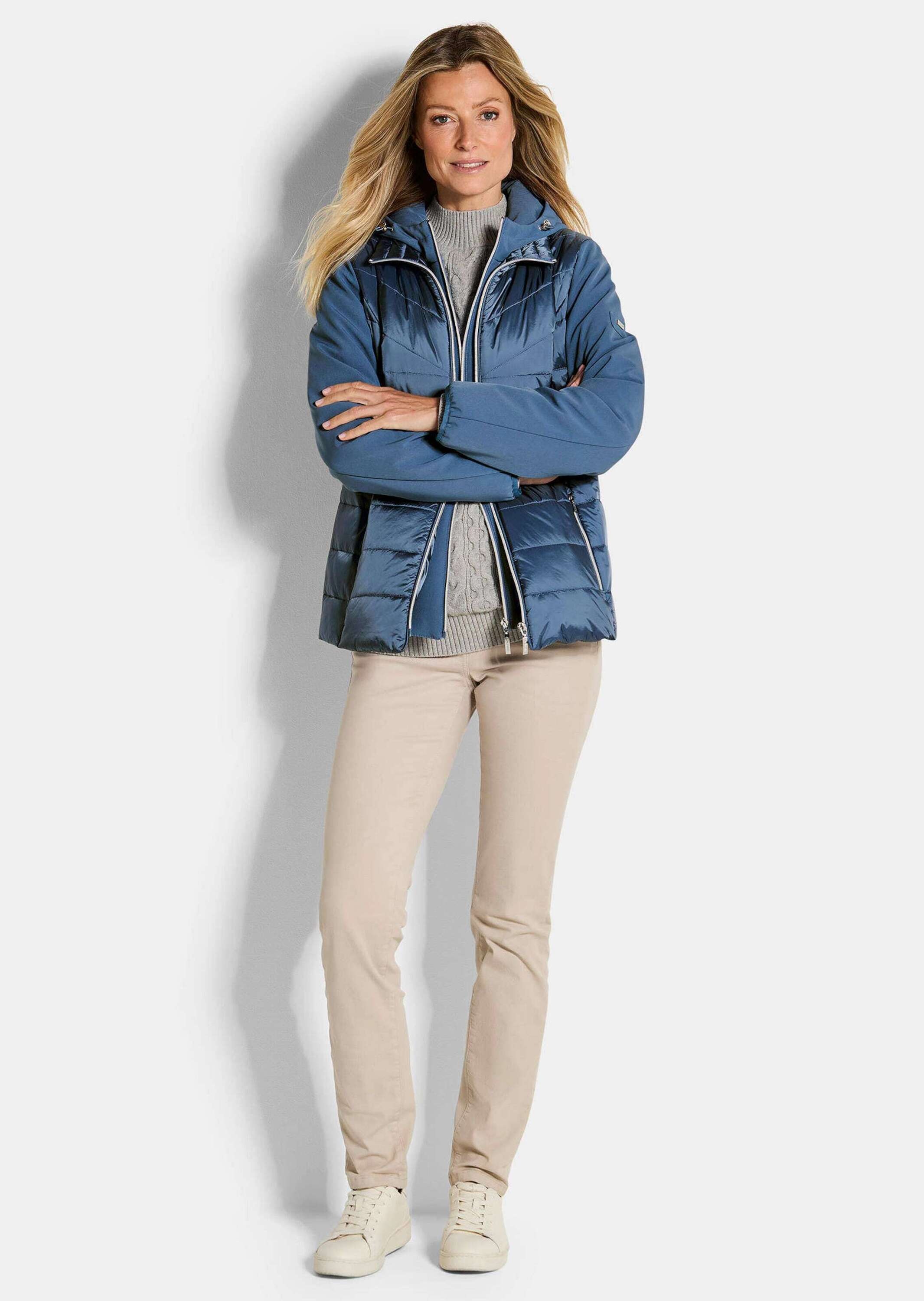 GOLDNER Kurzjacke "Kurzgröße Steppjacke mit Ärmeln aus Softshell" Mit herau günstig online kaufen