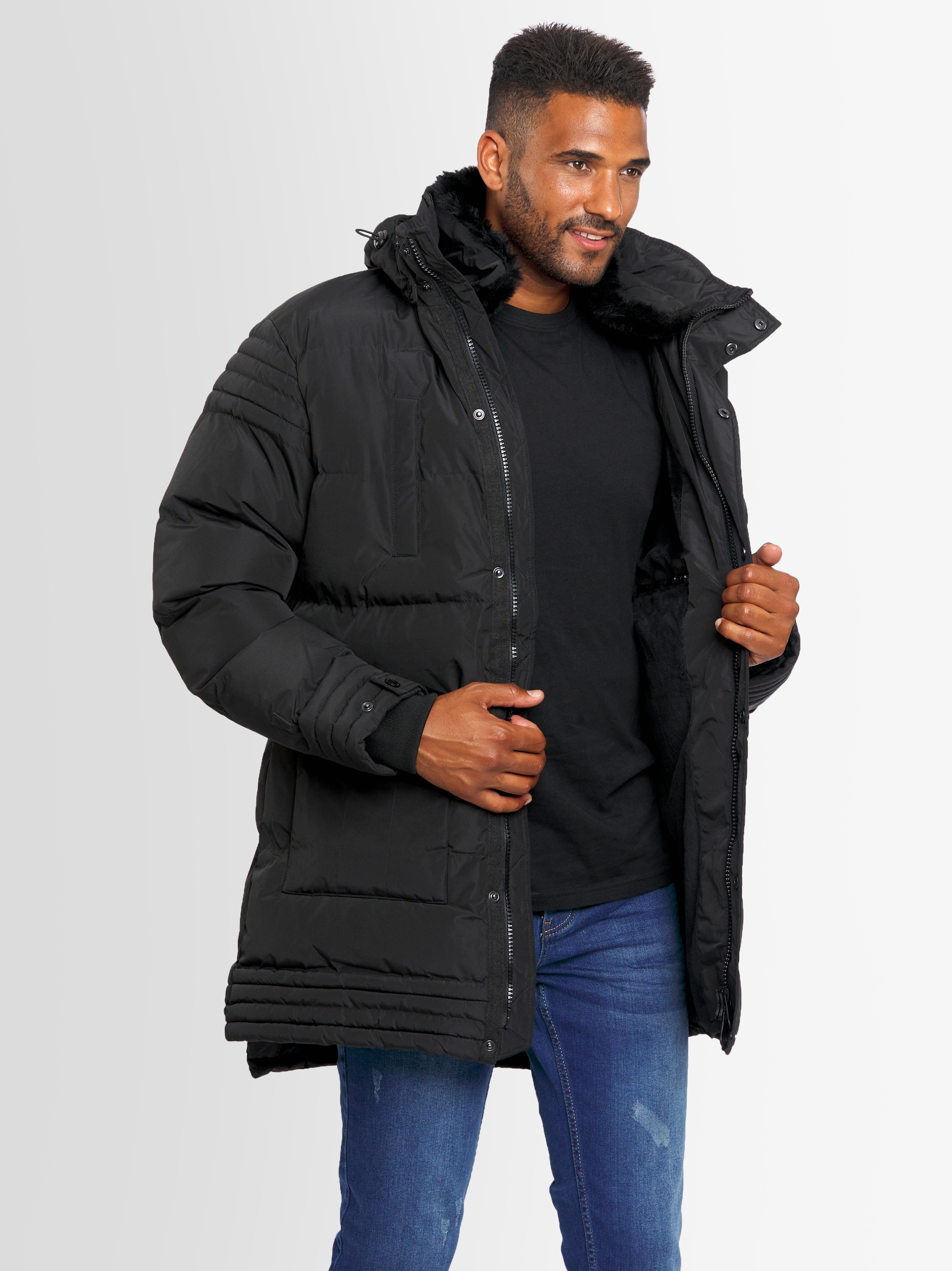 Alessandro Salvarini Winterjacke »ASVenico«, mit Teddyfelleinsatz