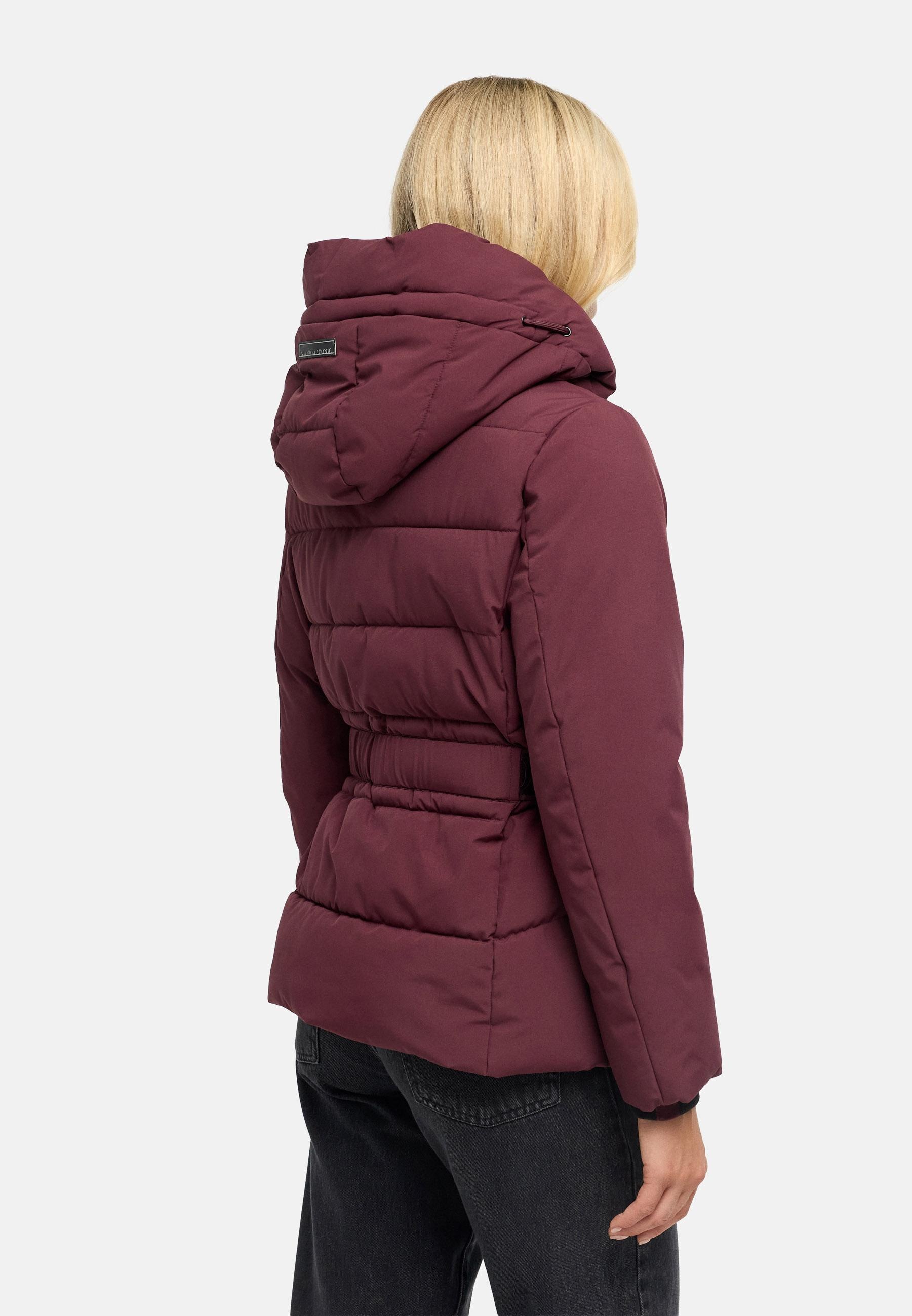 Navahoo Steppjacke »Wattewunder XIV« mit Kapuze Damen Winterjacke mit Taillengürtel