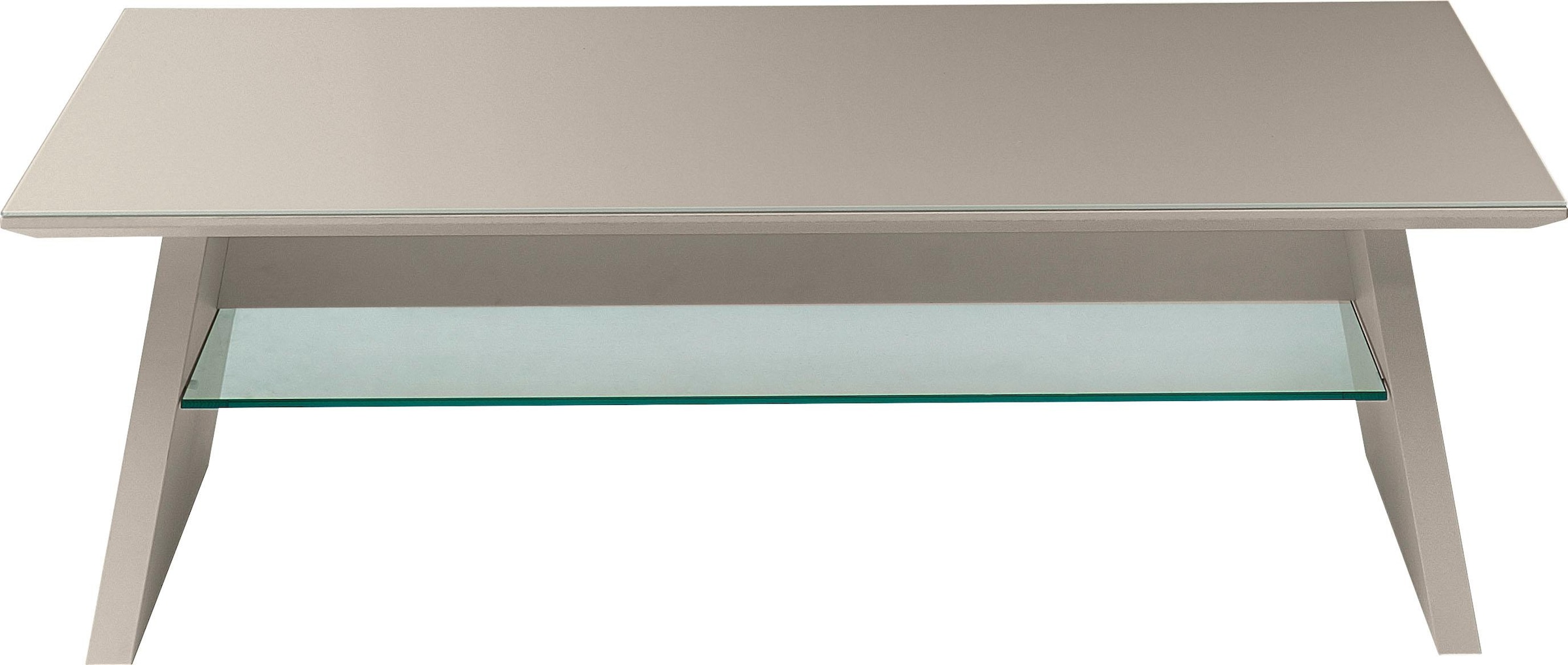 LEONARDO Couchtisch »CUBE«, mit Ablage, mit feinen Chromakzenten, Breite 125 cm