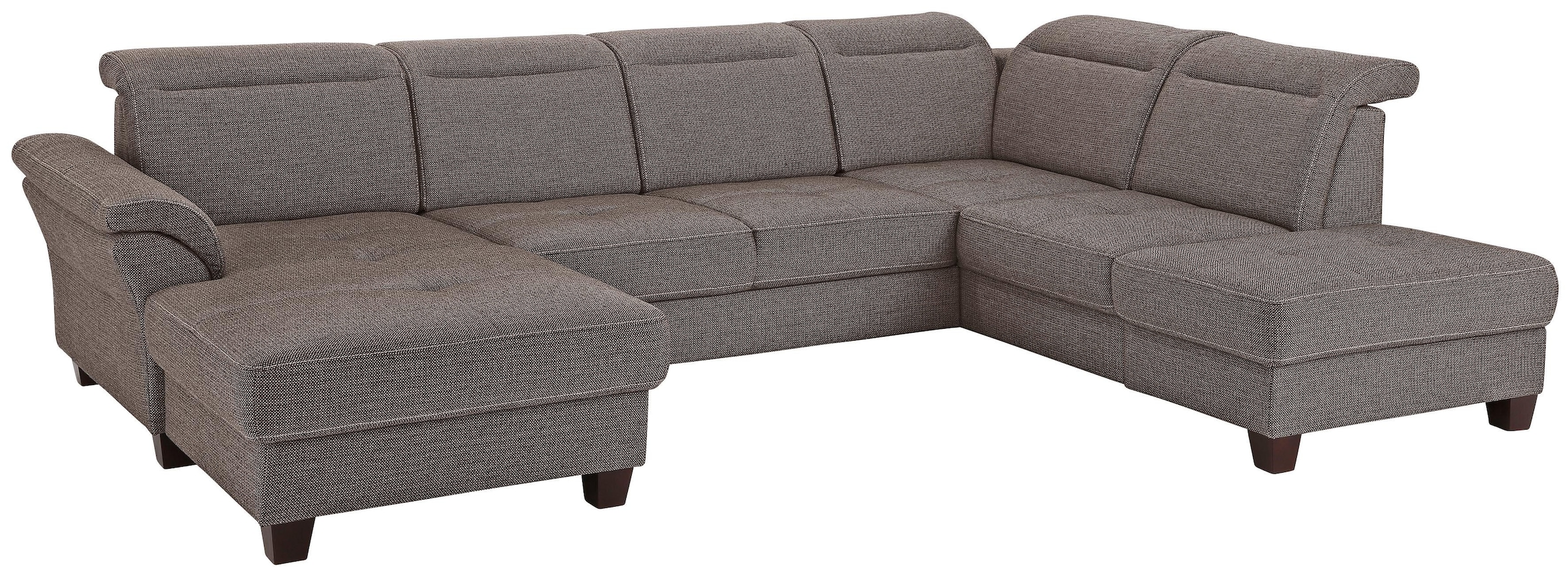 Home affaire Wohnlandschaft "Solvei U-Form" Sitztiefenverstellung und Feder günstig online kaufen