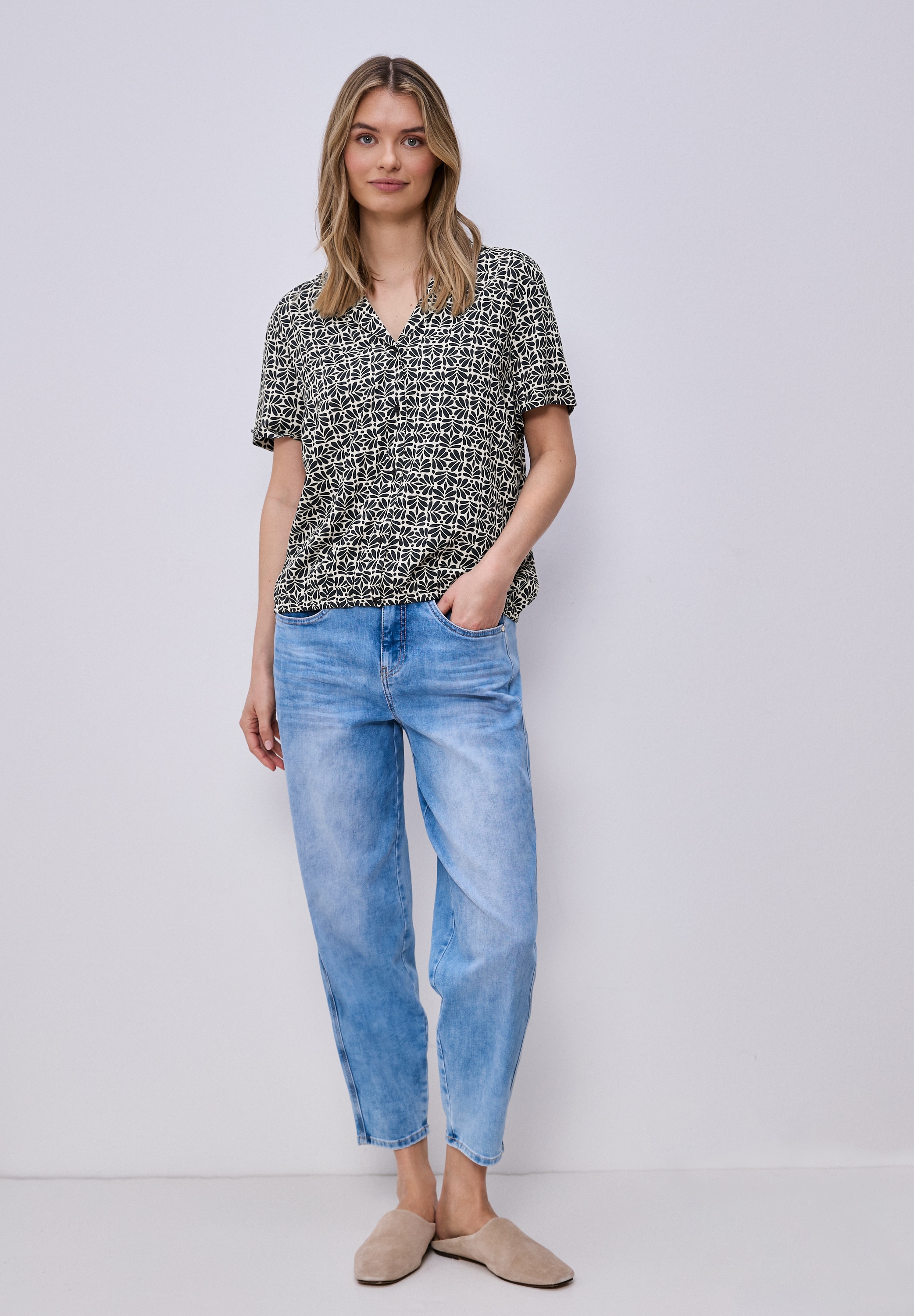 STREET ONE Kurzarmbluse aus softer Viskose