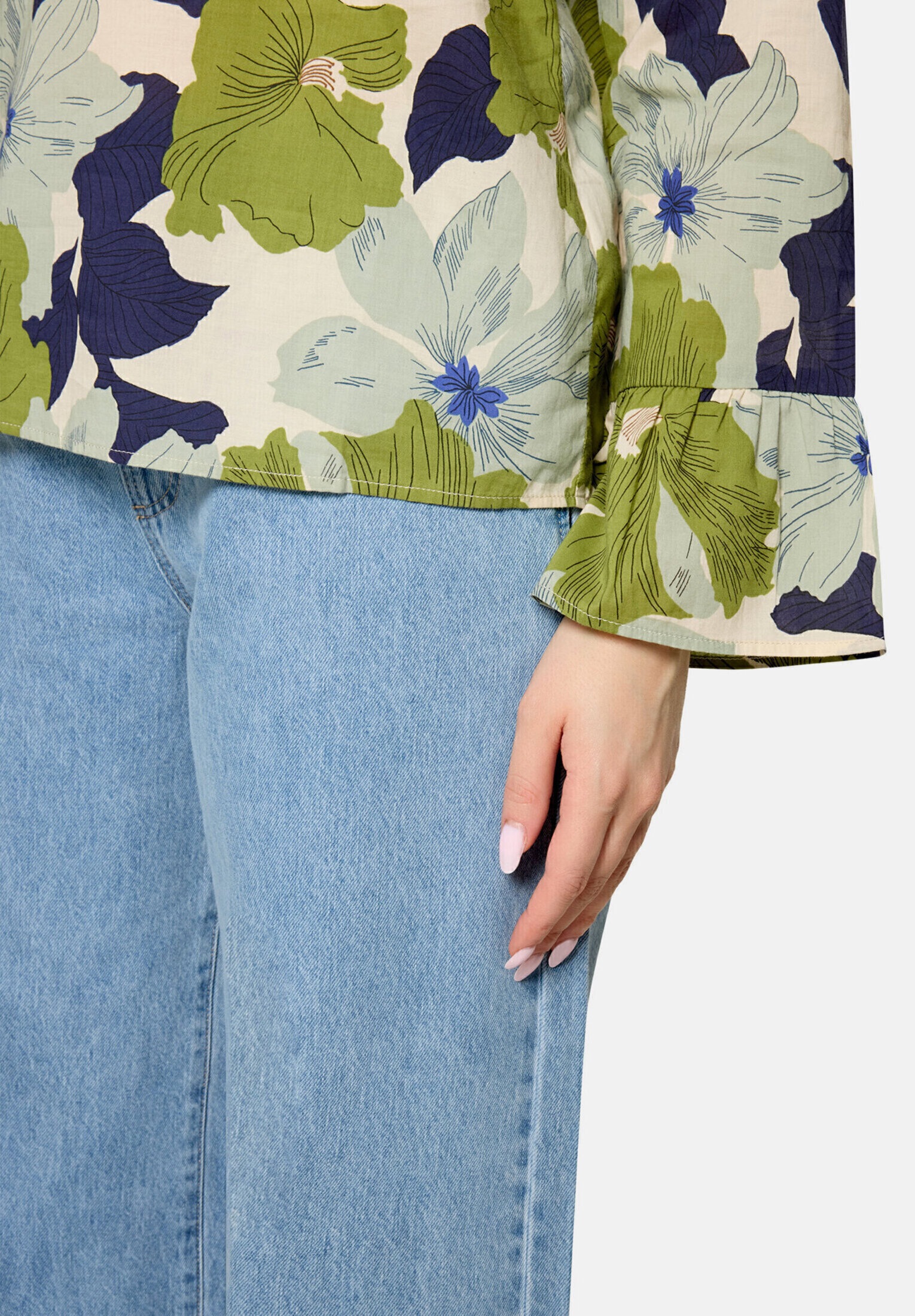 Cartoon Rüschenbluse »Damen mit Muster«