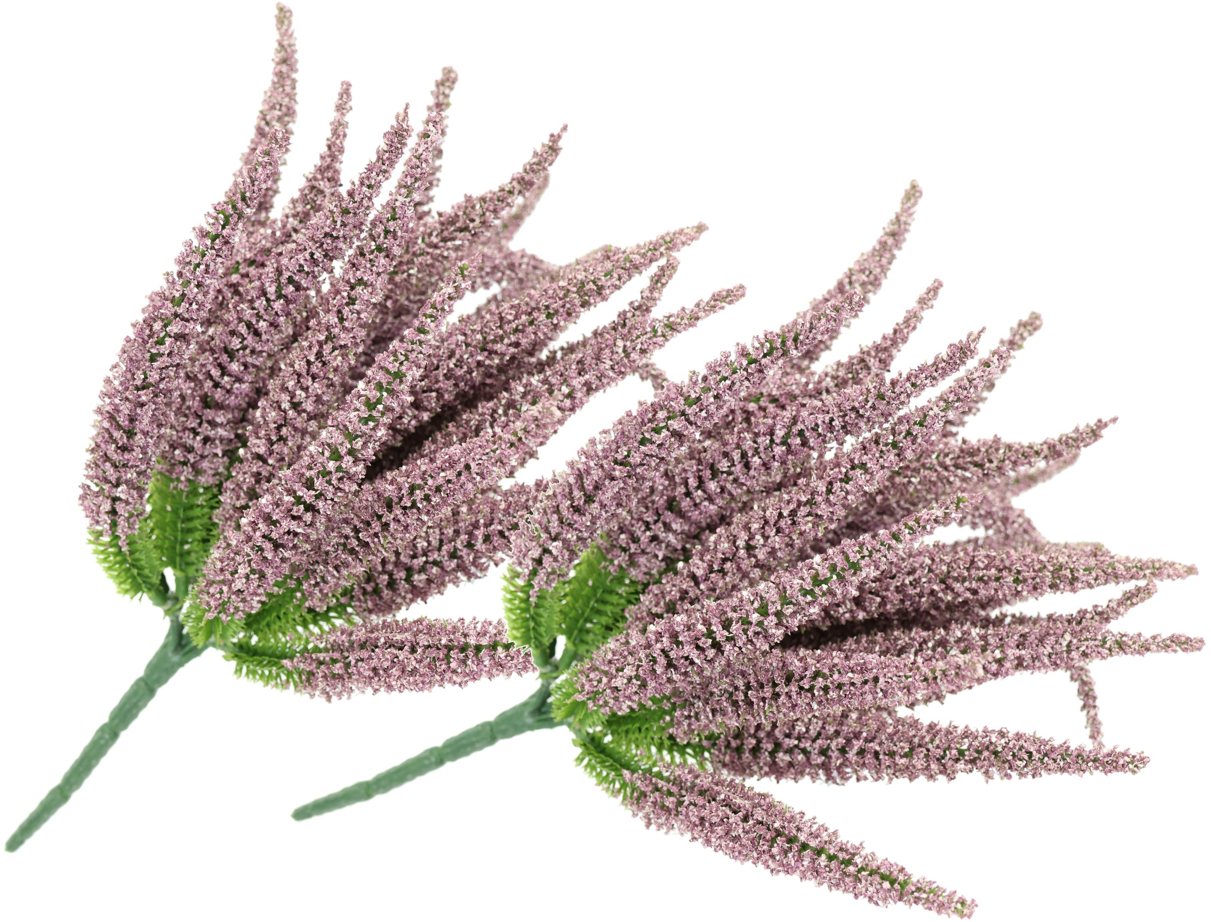 I.GE.A. Kunstpflanze "Erikabusch 2er Set" 25cm Heidenkraut Strauch Dekopfla günstig online kaufen