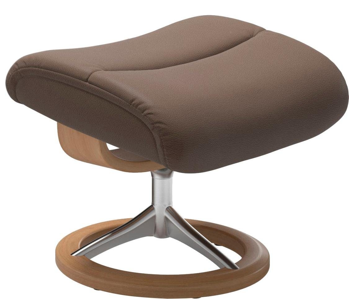 Thumbnail - Stressless Relaxsessel "View" Set, Relaxsessel mit Hocker, mit Signature Base, Größe M,Gestell Eiche
