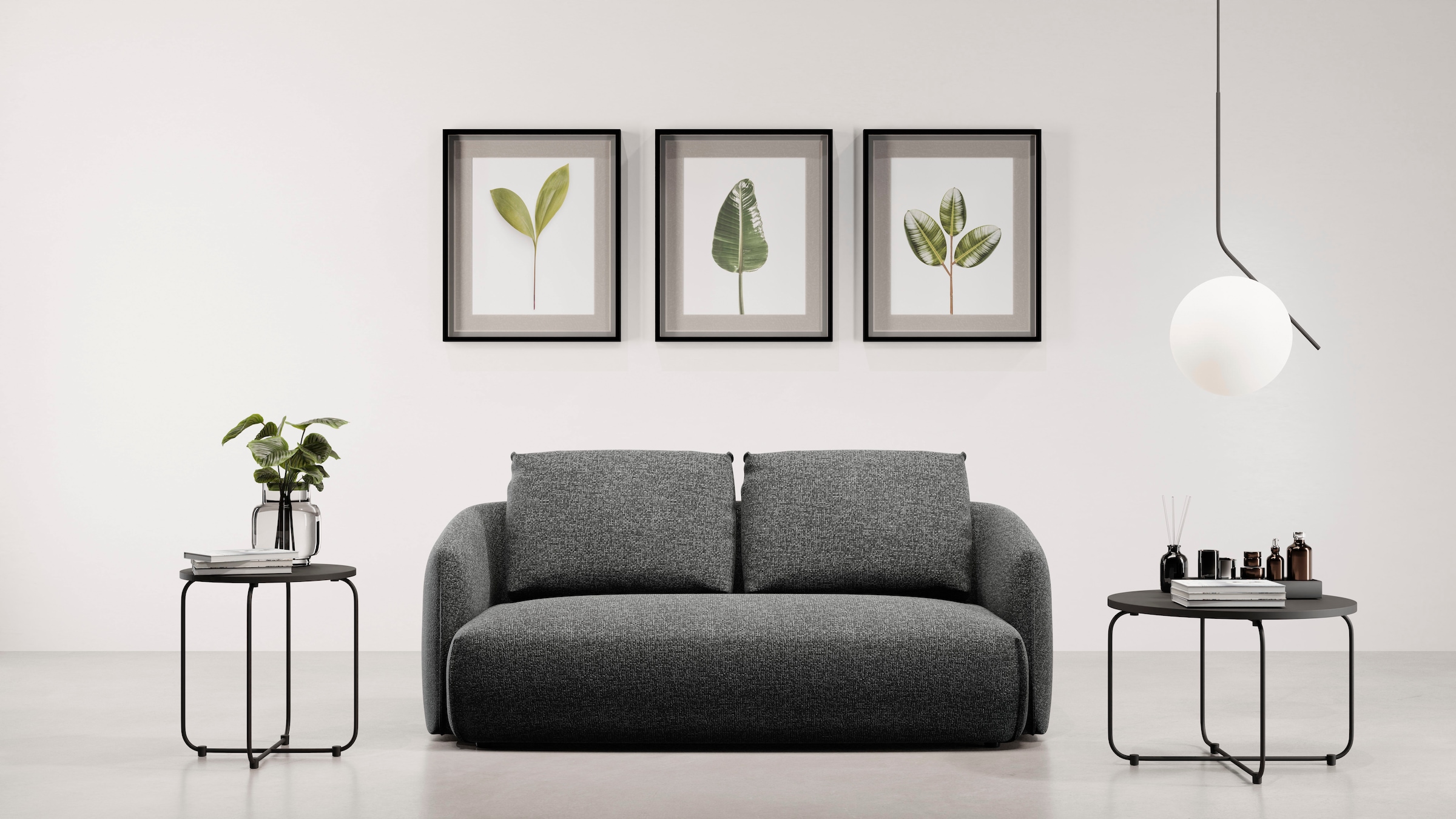 TRENDMANUFAKTUR 2-Sitzer "Shawn Designsofa, elegant geschwungen Armlehnen, günstig online kaufen