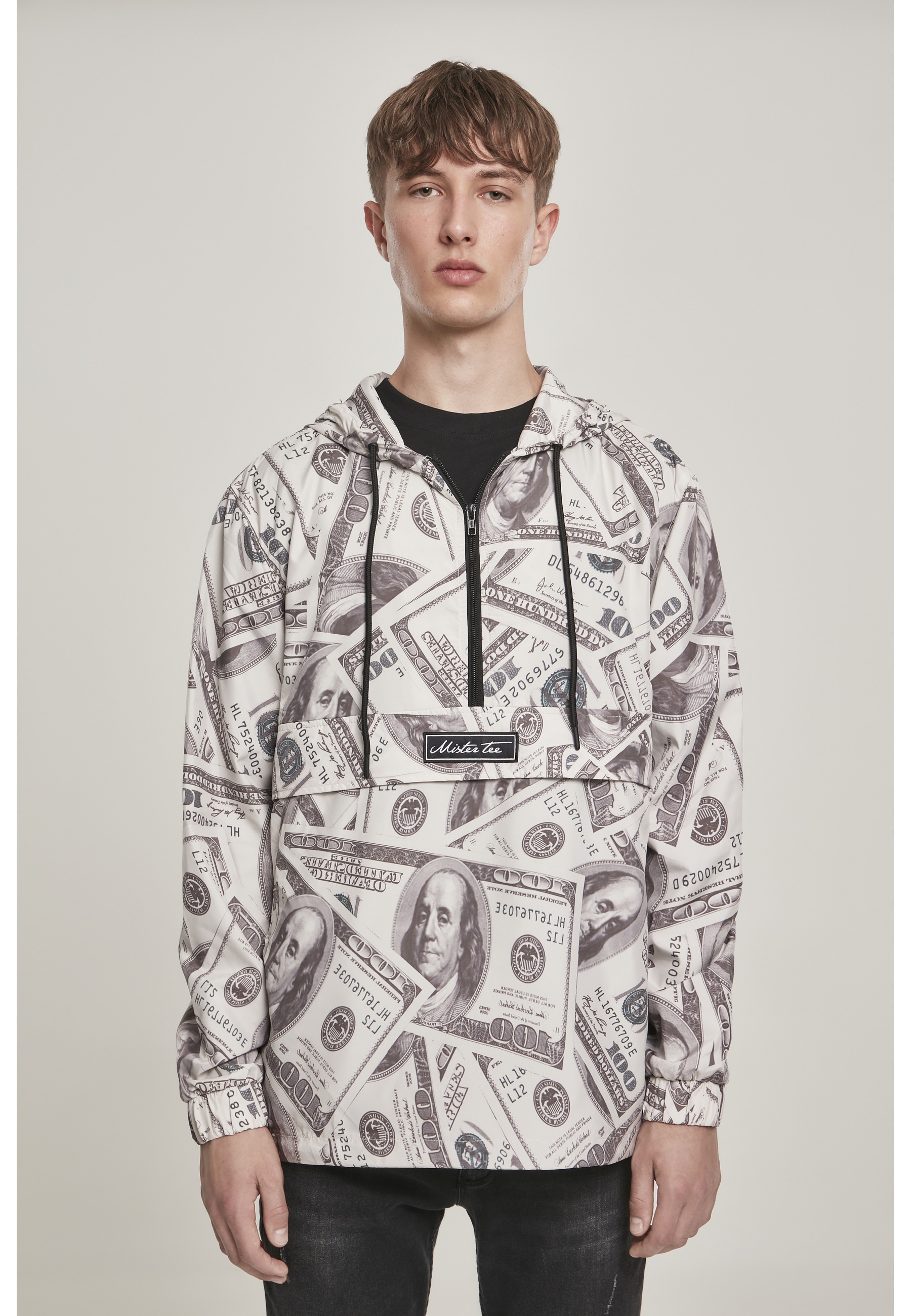 MisterTee Allwetterjacke »MisterTee Herren Mister Tee Dollar Windbreaker« 1 Stk. tlg. ohne Kapuze
