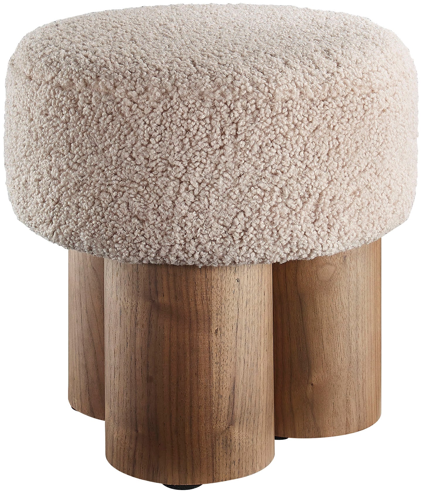 SalesFever Sitzhocker "mit Teddyfell-Sitzfläche – Großer Plüsch-Pouf" 1 Stk günstig online kaufen