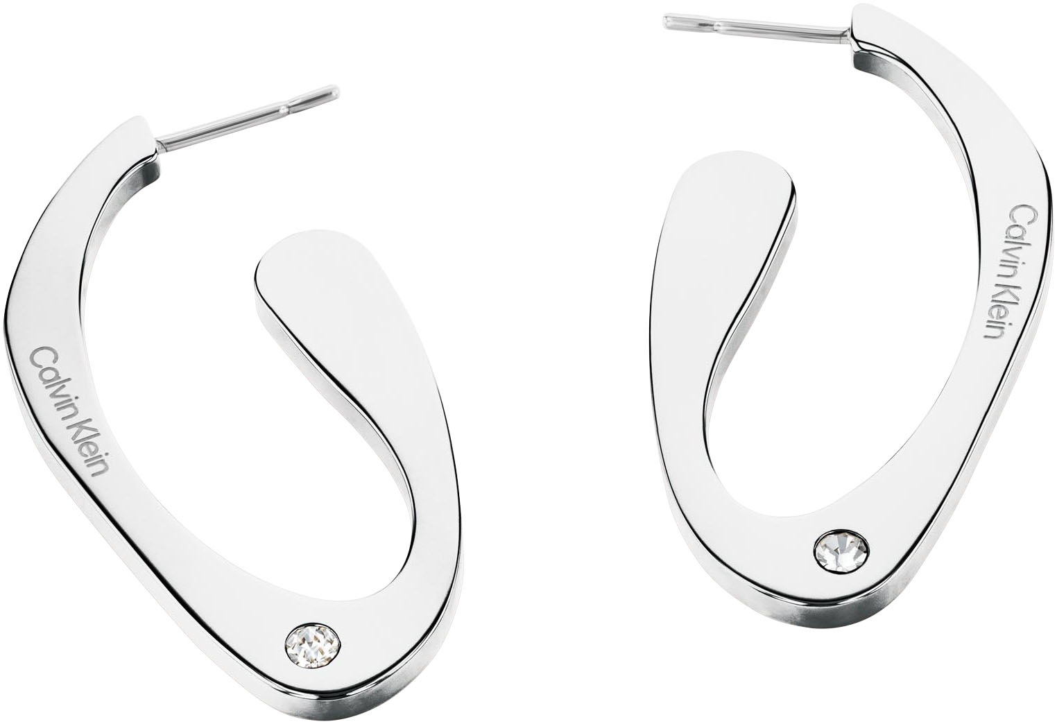 Calvin Klein Paar Creolen »HARMONIOUS CONNECTION, 35000688, 35000689«, mit Glasstein