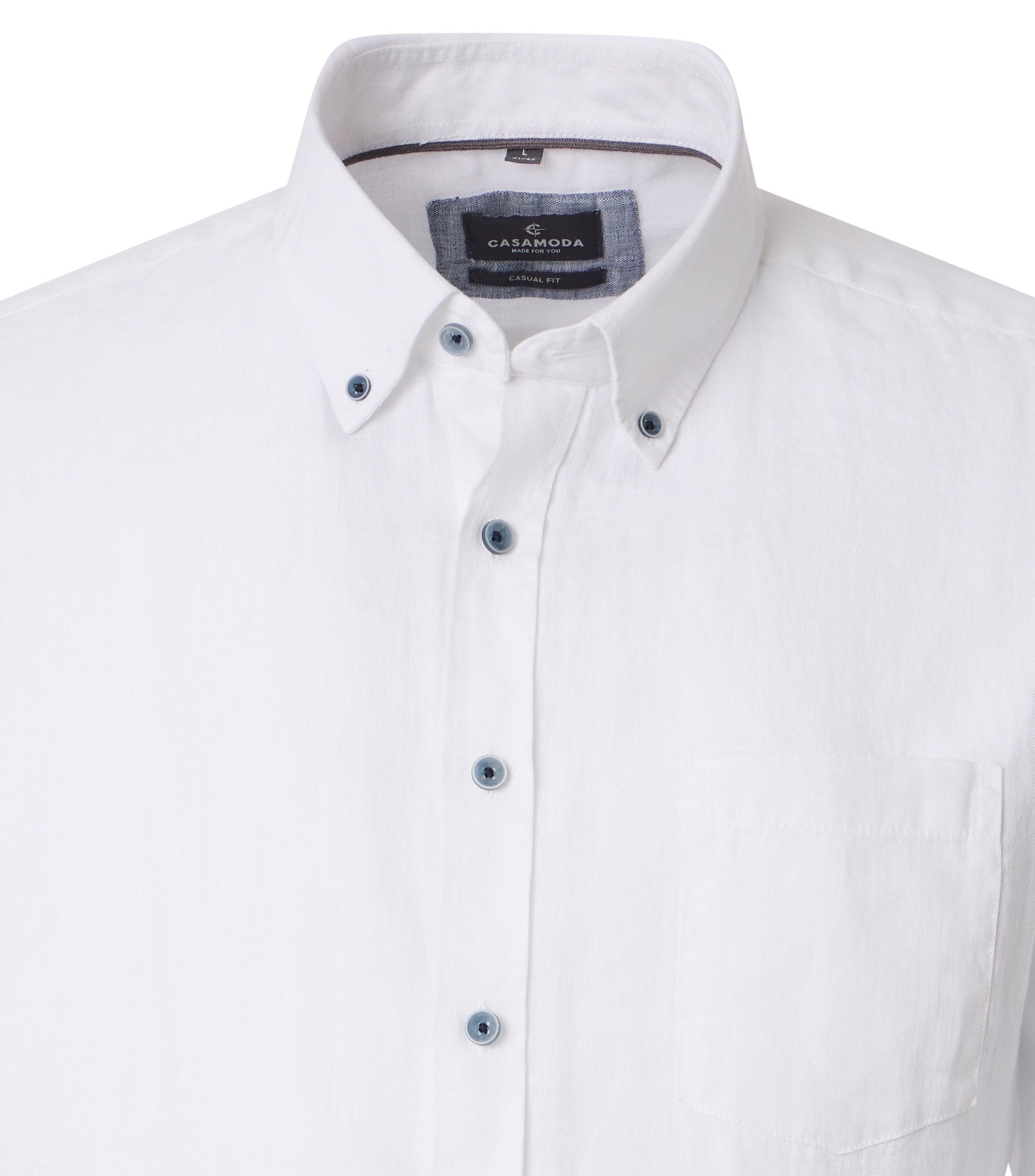 CASAMODA Kurzarmhemd »CASAMODA Leinenhemd Kurzarm uni«