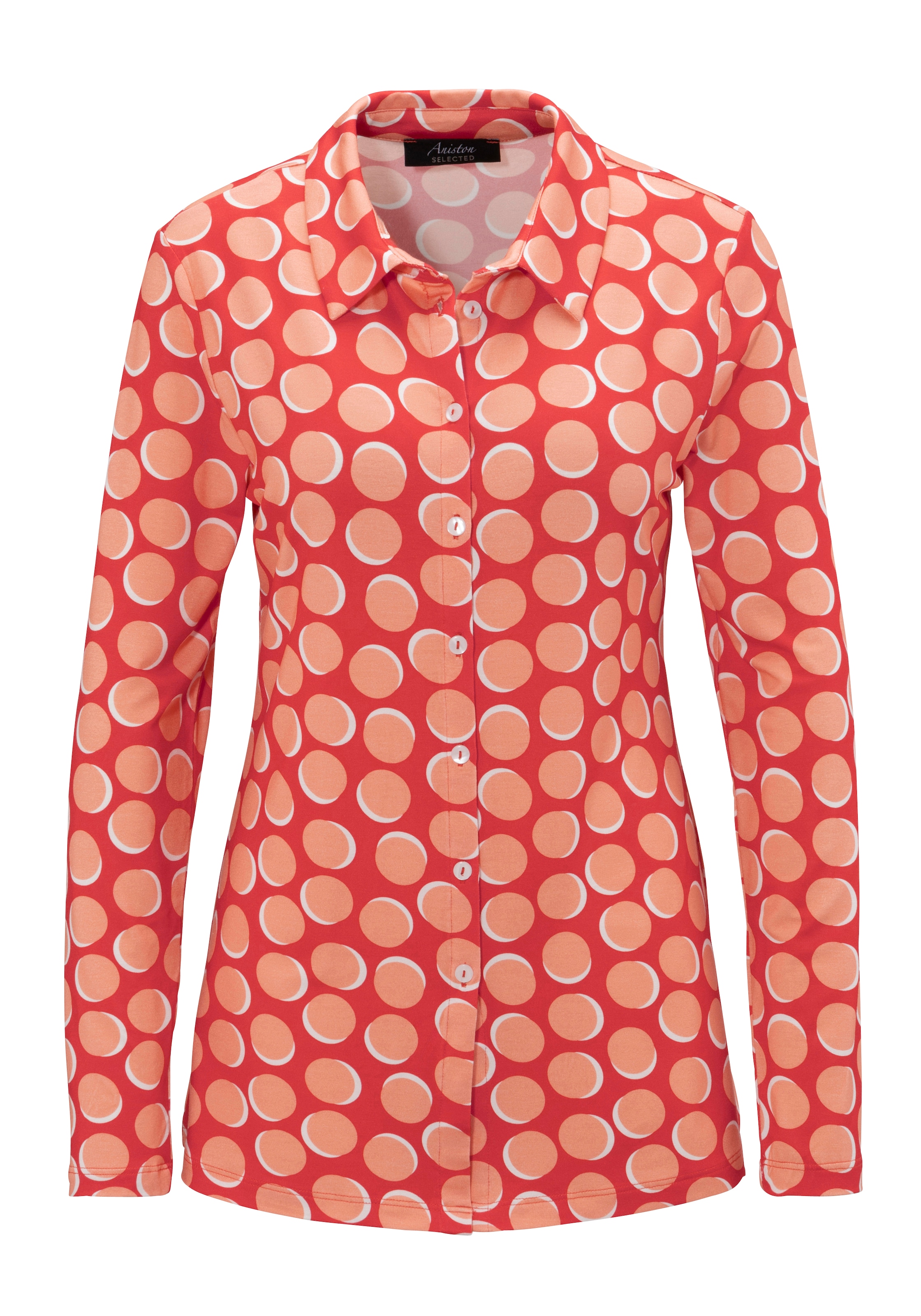 Aniston SELECTED Hemdbluse, aus elastischem KOLLEKTION NEUE kaufen für | Jersey - BAUR