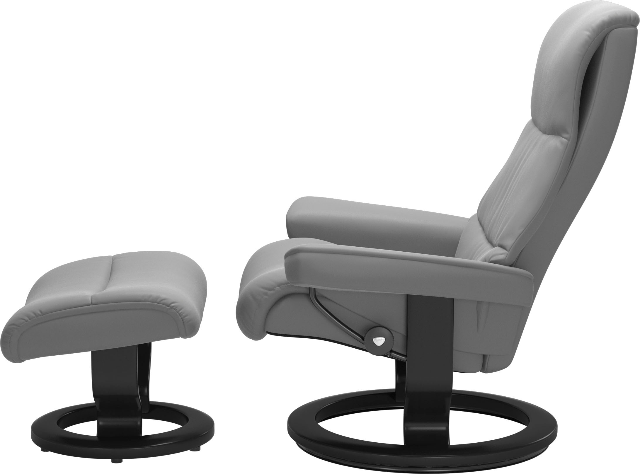Stressless® Relaxsessel »View«, (Set, Relaxsessel mit Hocker), mit Classic Base, Größe M,Gestell Schwarz