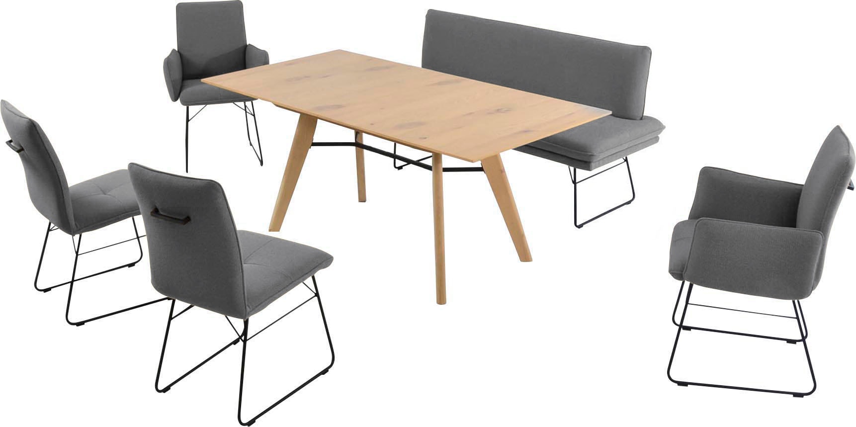K+W Komfort & Wohnen Essgruppe "Giacomo IV" 6 Stk. tlg. Polsterbank in 2 Gr günstig online kaufen