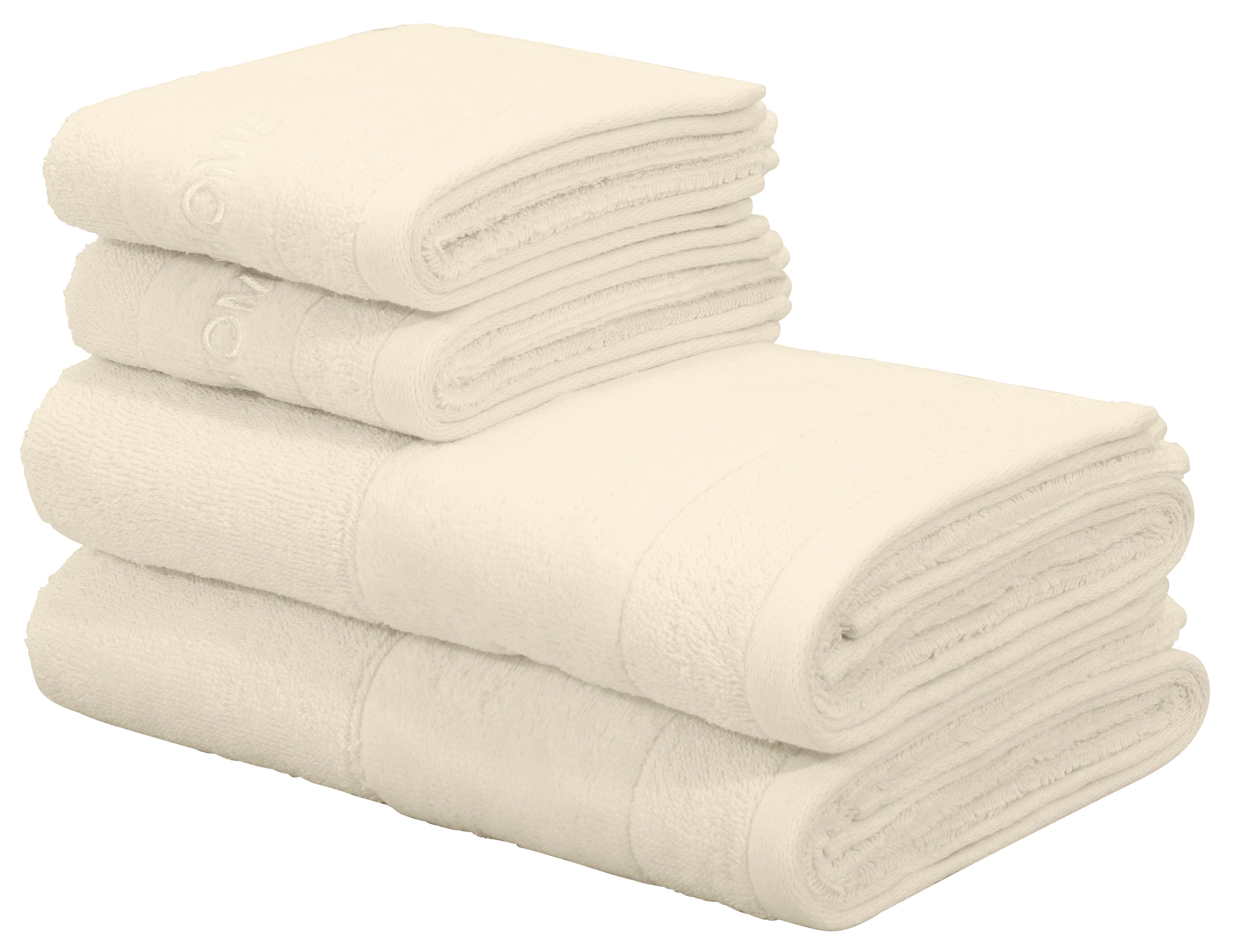 my home Handtuch Set | auf Rechnung 100% Frottier, mit tlg., »Aiden«, BAUR Handtücher Set, aus 4 Handtuch-Set Baumwolle Markenlogo Bordüre