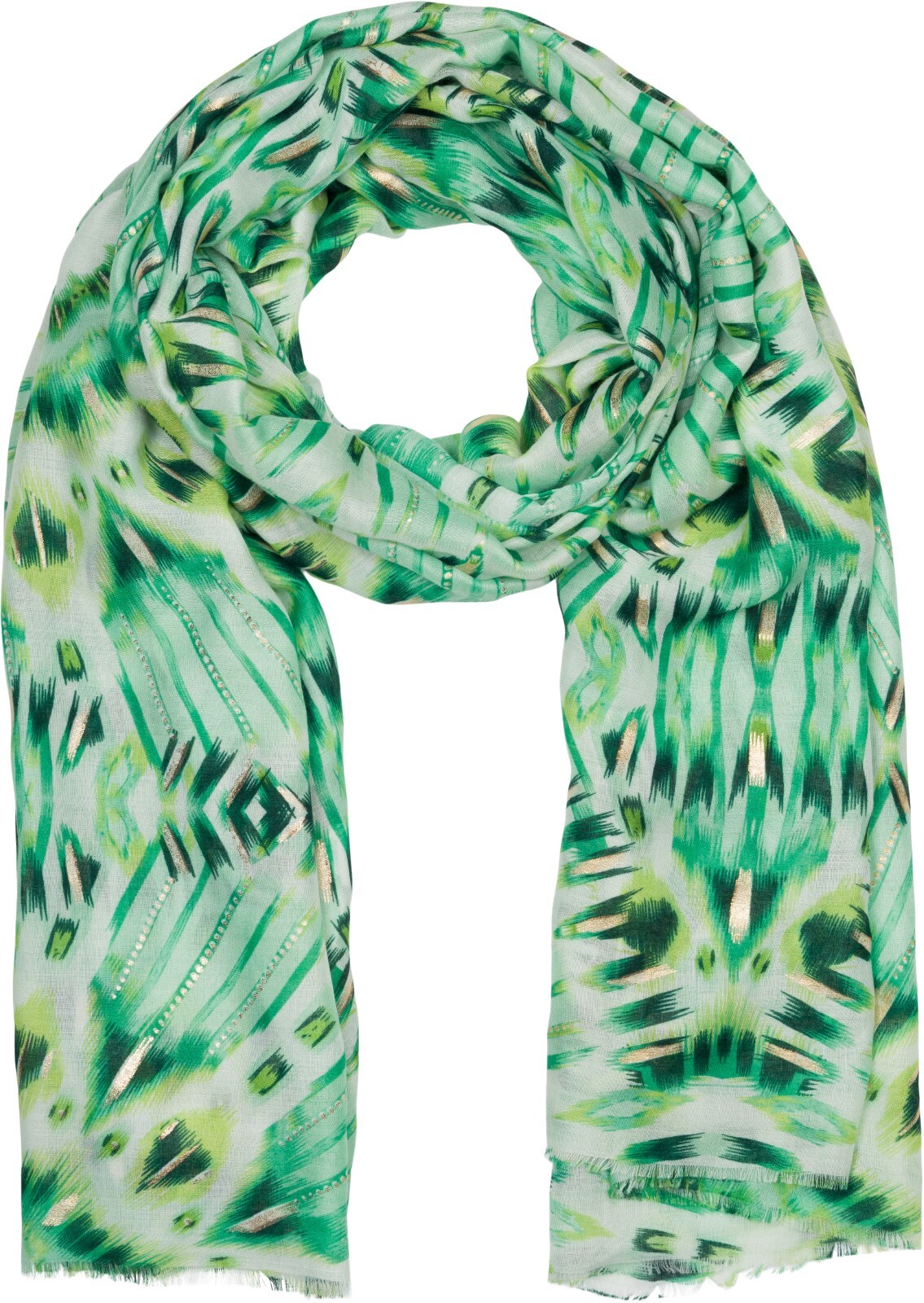 styleBREAKER Schal "Schal Batik Muster Metallic Streifen" 1 Stk.